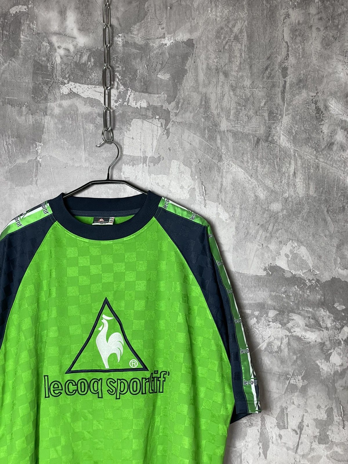 Le Coq Sportif × Vintage Vintage Le Coq Sportif Striped Y2K Old Jersey T shirt Size US L / EU 52-54 / 3 - 2 Thumbnail