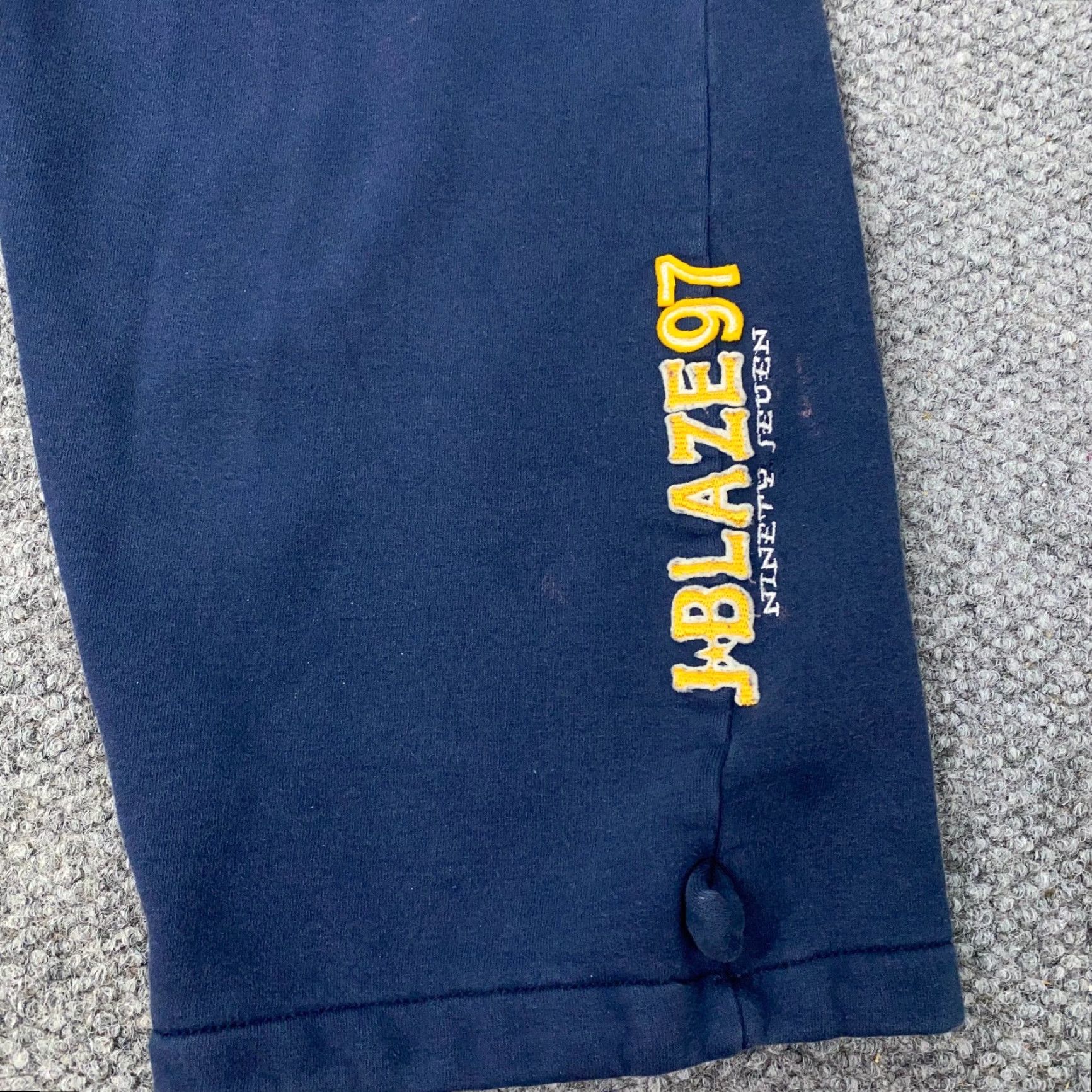 Vintage VTG Johnny Blaze Sweatpants Mens XXL Blue Heavy Hip Hop Streetwear Y2K Size US 39 - 3 Thumbnail