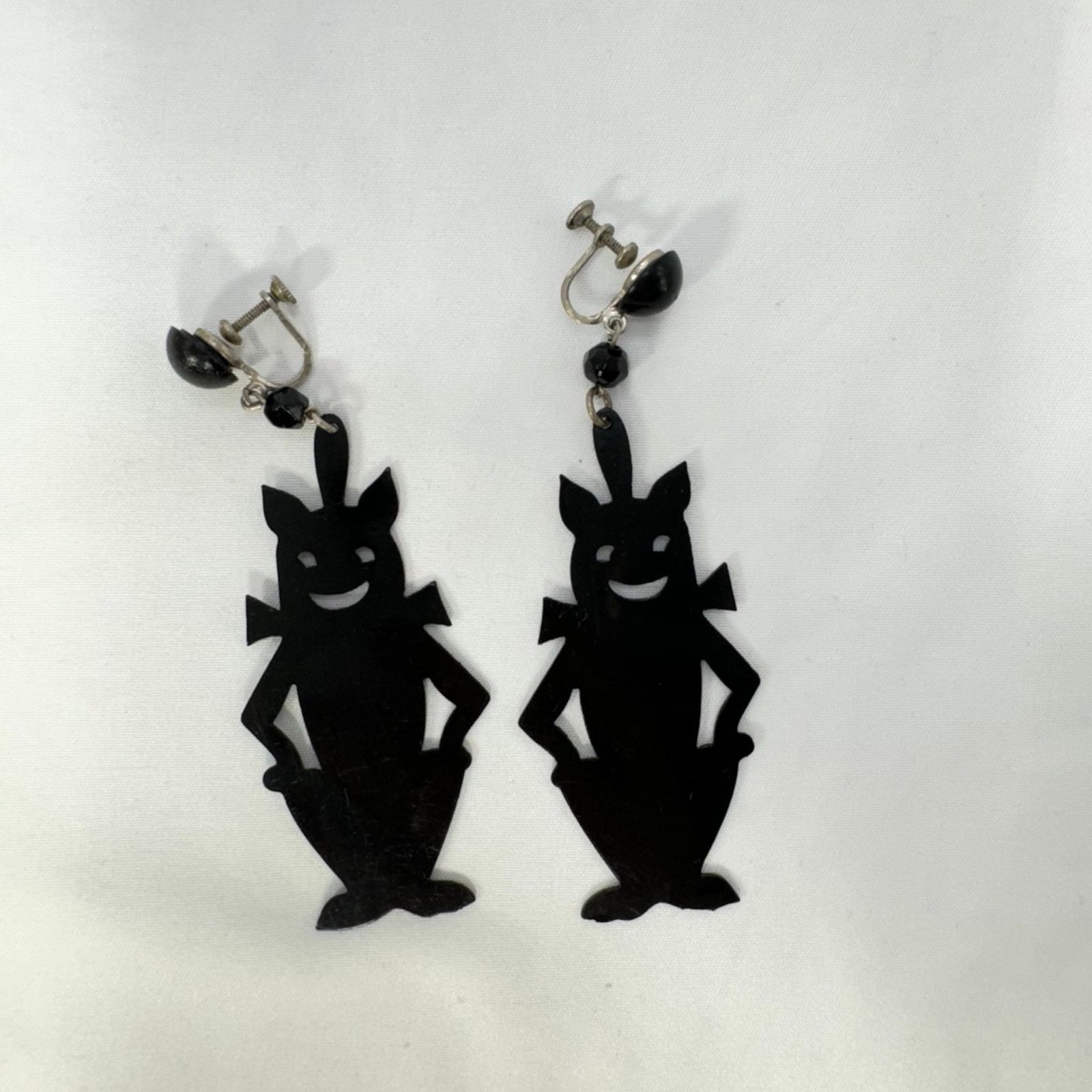 NBDN Nobrandedon Antique RARE VHTF celluloid cat earrings Size ONE SIZE - 2 Thumbnail