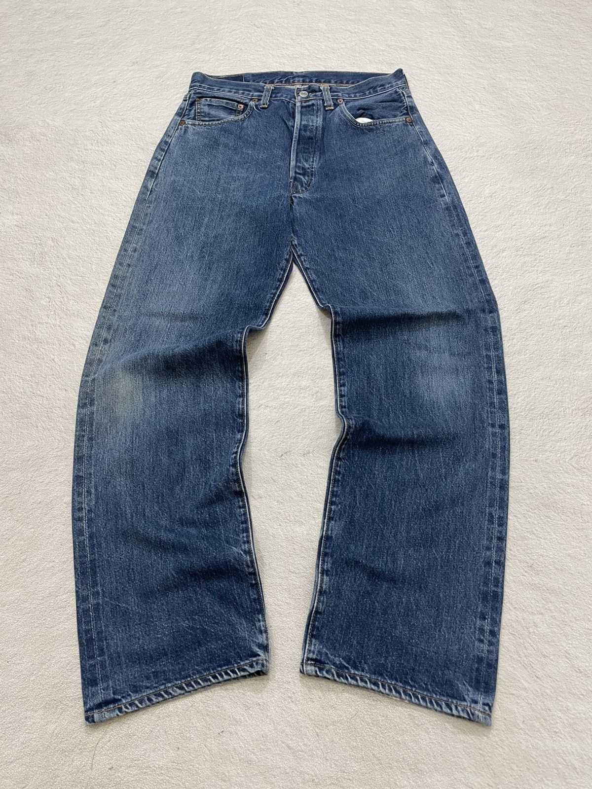 Levi's Levis 501 Vintage Blue Denim Washed Button Fly Size US 30 / EU 46 - 1 Thumbnail