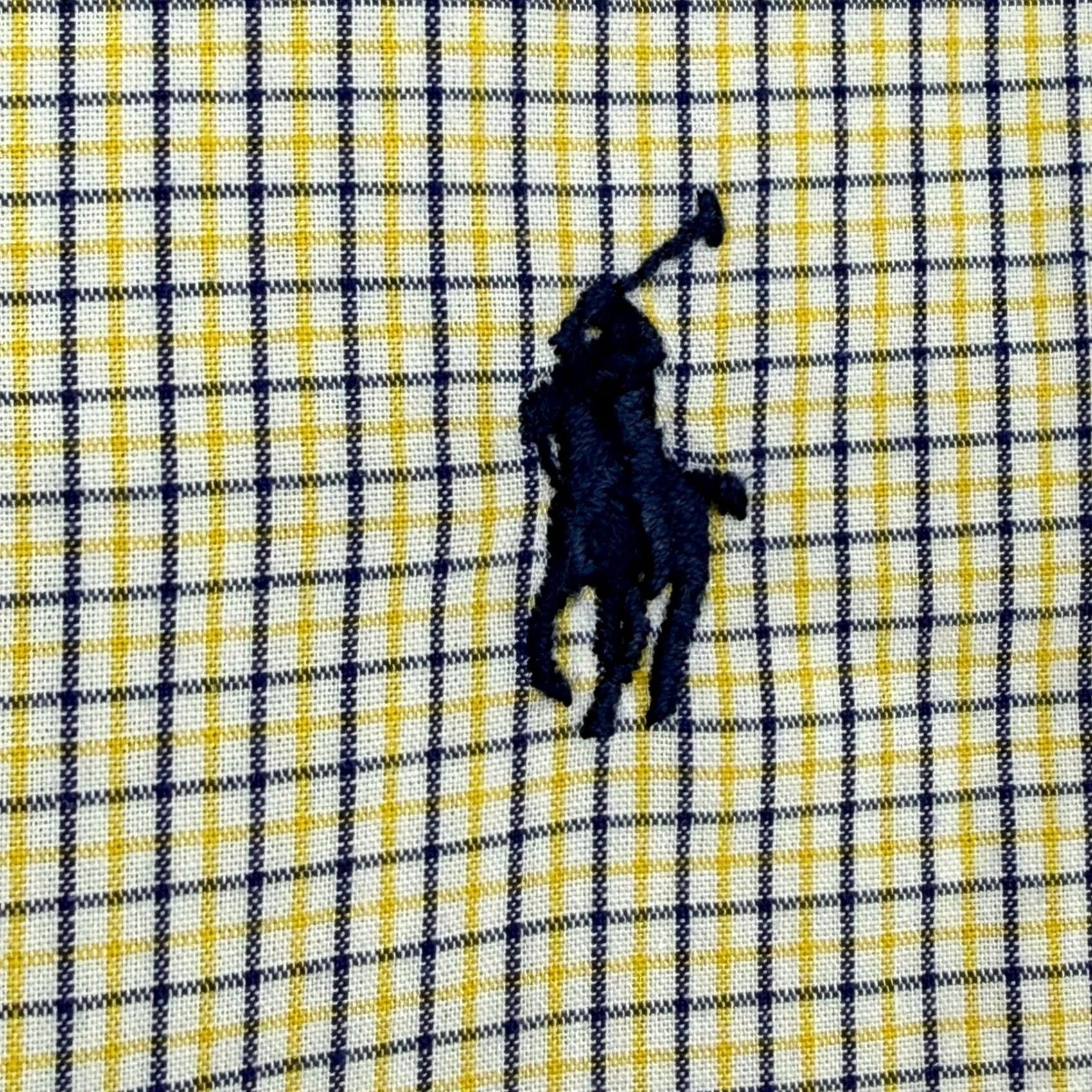 Polo Ralph Lauren Polo Ralph Lauren Andrew Check Button-Down Shirt Cotton Mens Large Yellow Blue Pattern, Button-Down Collar, Long Sleeve, Vintage? No, Regular Fit Size US L / EU 52-54 / 3 - 6 Thumbnail