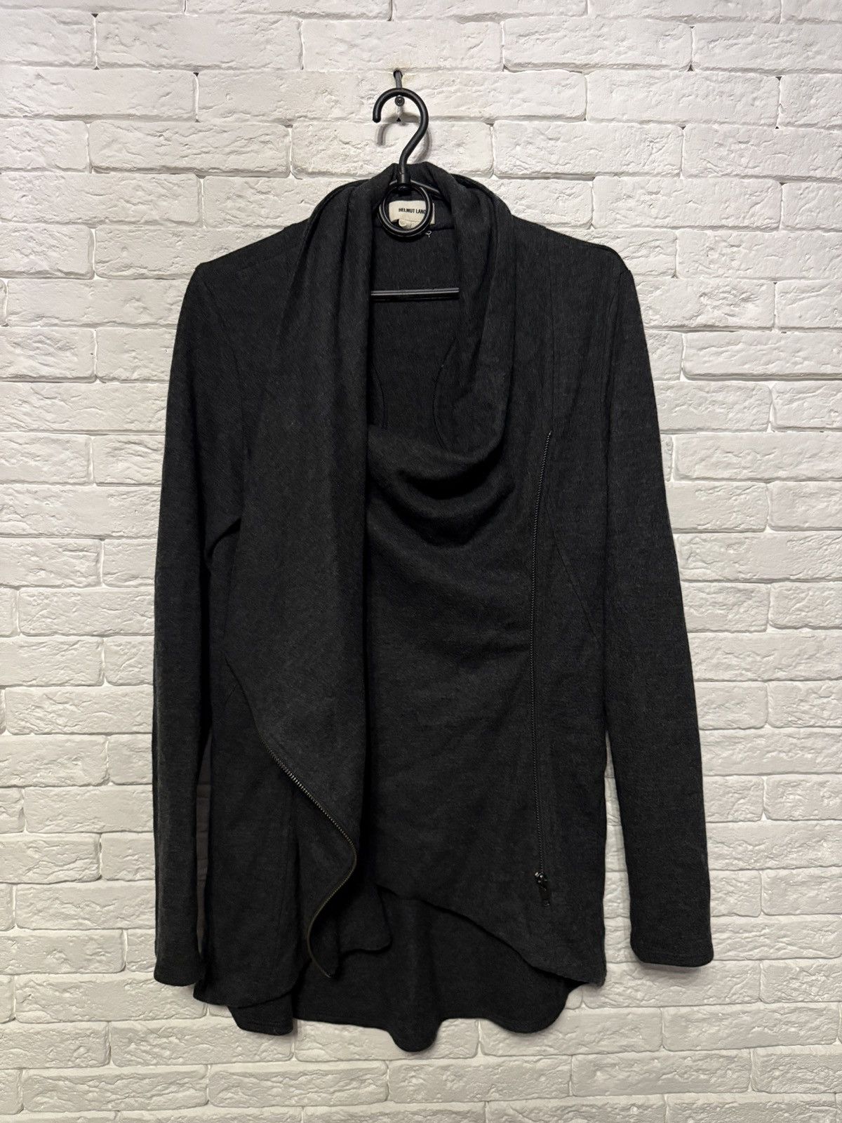 Helmut Lang Helmut Lang Wool Draped Asymmetric Zip Cardigan Jacket USA Size L / US 10 / IT 46 - 4 Thumbnail