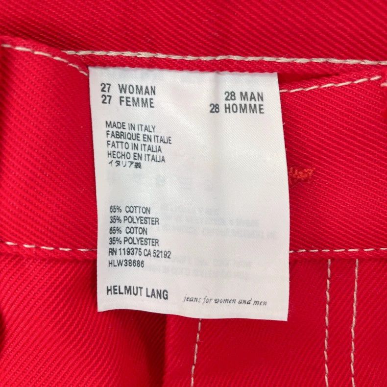 Helmut Lang HELMUT LANG Red denim half skirt Size 27" / US 4 / IT 40 - 8 Thumbnail