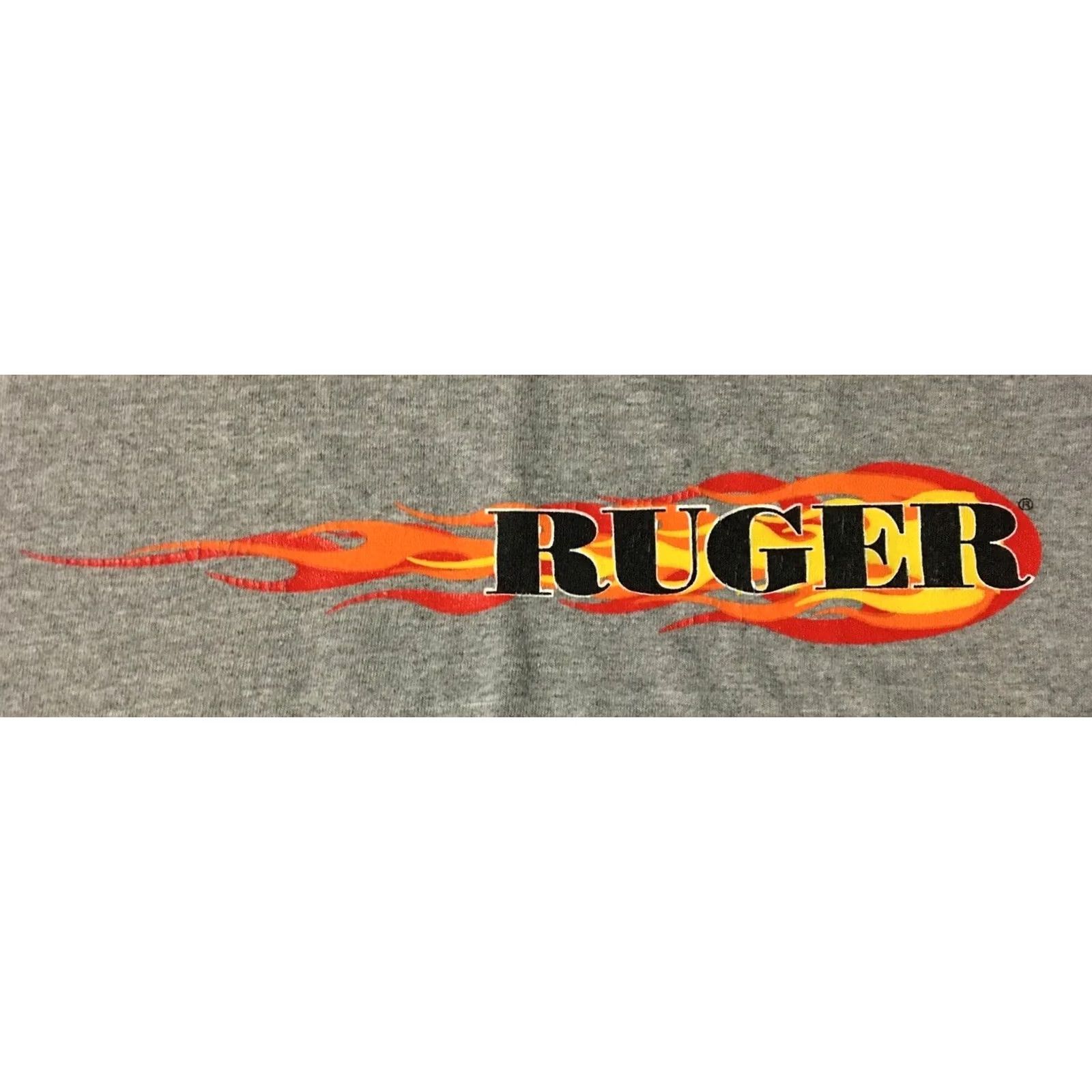 JNCO VINTAGE Ruger Firearms Flames Shirt Mens M Gray Long Sleeve Punk Grunge 80s 90s Skate Harley USA Gun Biker Jnco Y2K Beach Size US M / EU 48-50 / 2 - 2 Thumbnail