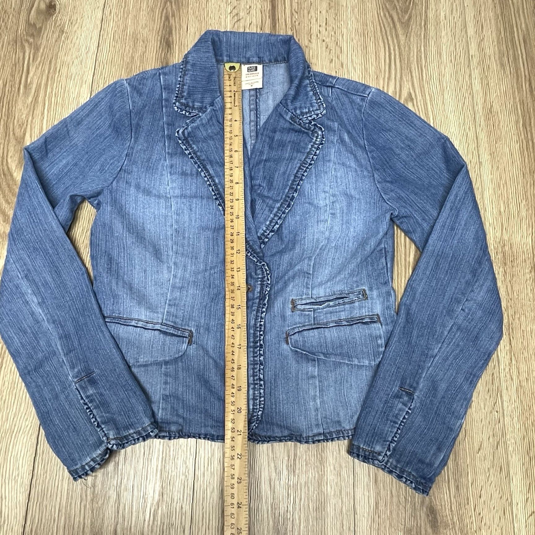 Faded Glory VINTAGE Faded Glory Denim Blazer Women Size 8 Cotton Blend Blue Casual Jacket Size M / US 6-8 / IT 42-44 - 4 Thumbnail