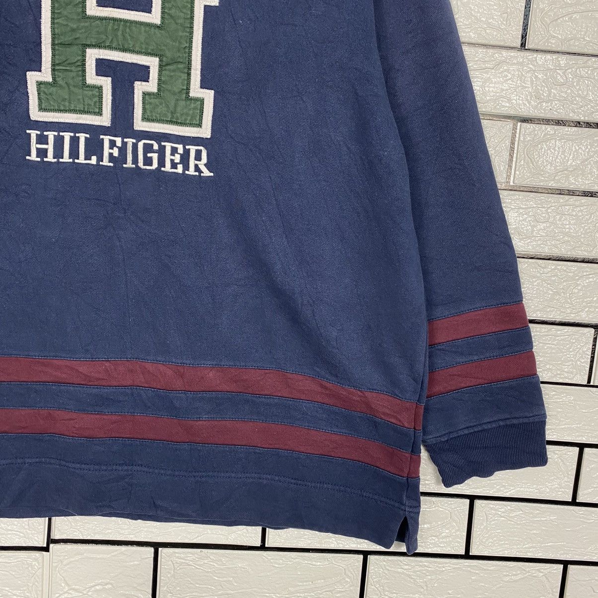 Japanese Brand 📌Vintage Polo Rugby Collar Sweatshirt Tommy Hilfiger Rare Size US L / EU 52-54 / 3 - 6 Thumbnail