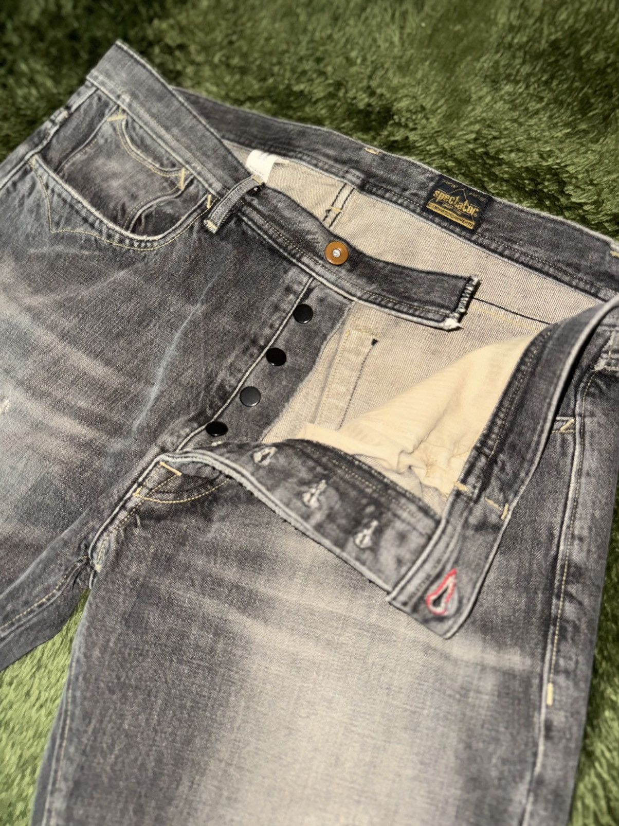Japanese Brand [34] Spectator Made in Italy 121-003 Distressed Denim Size US 34 / EU 50 - 3 Thumbnail