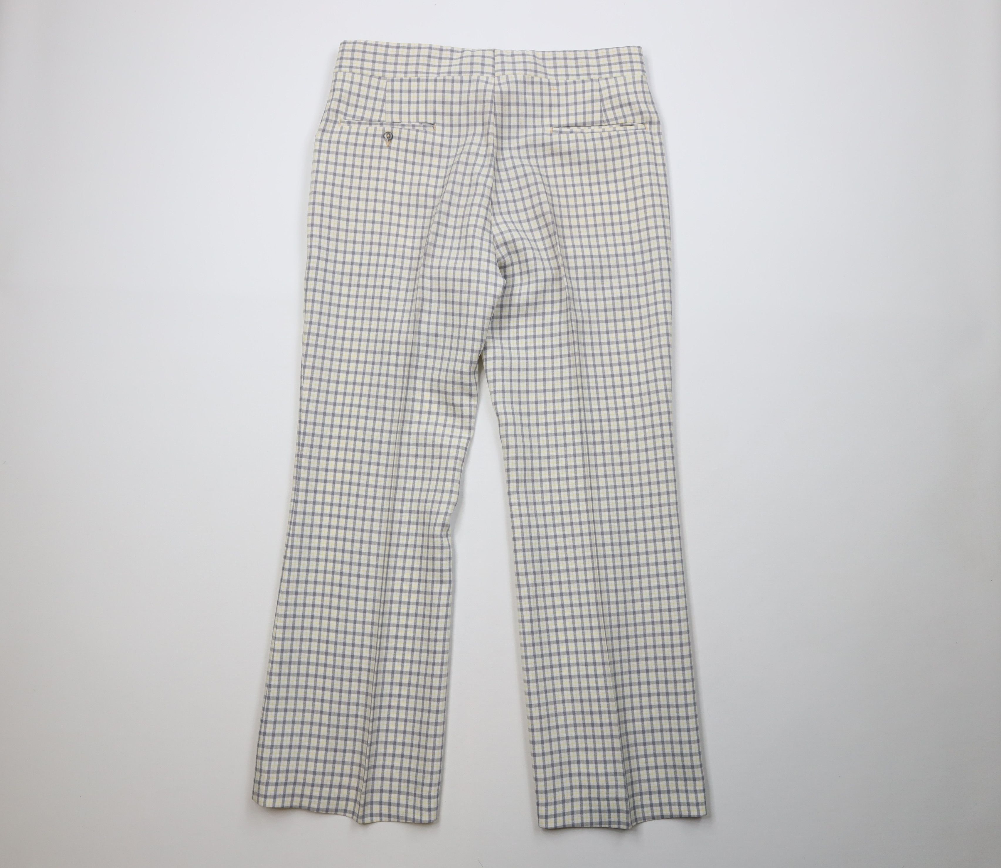 Vintage Vintage 70s Streetwear Bell Bottoms Chino Pants Plaid USA Size US 34 / EU 50 - 10 Thumbnail