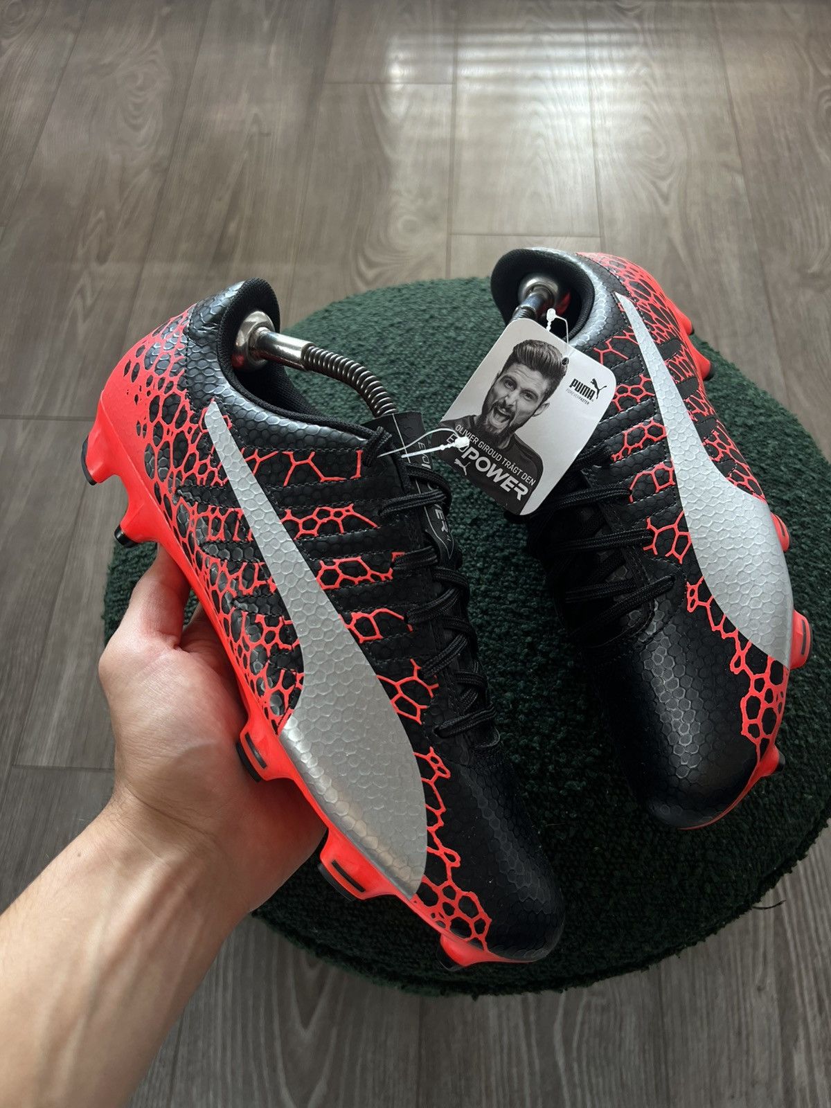 Puma Puma EvoPower 4 X Oliver Giroud Black/Red New Football Boots Size US 10.5 / EU 43-44 - 2 Thumbnail