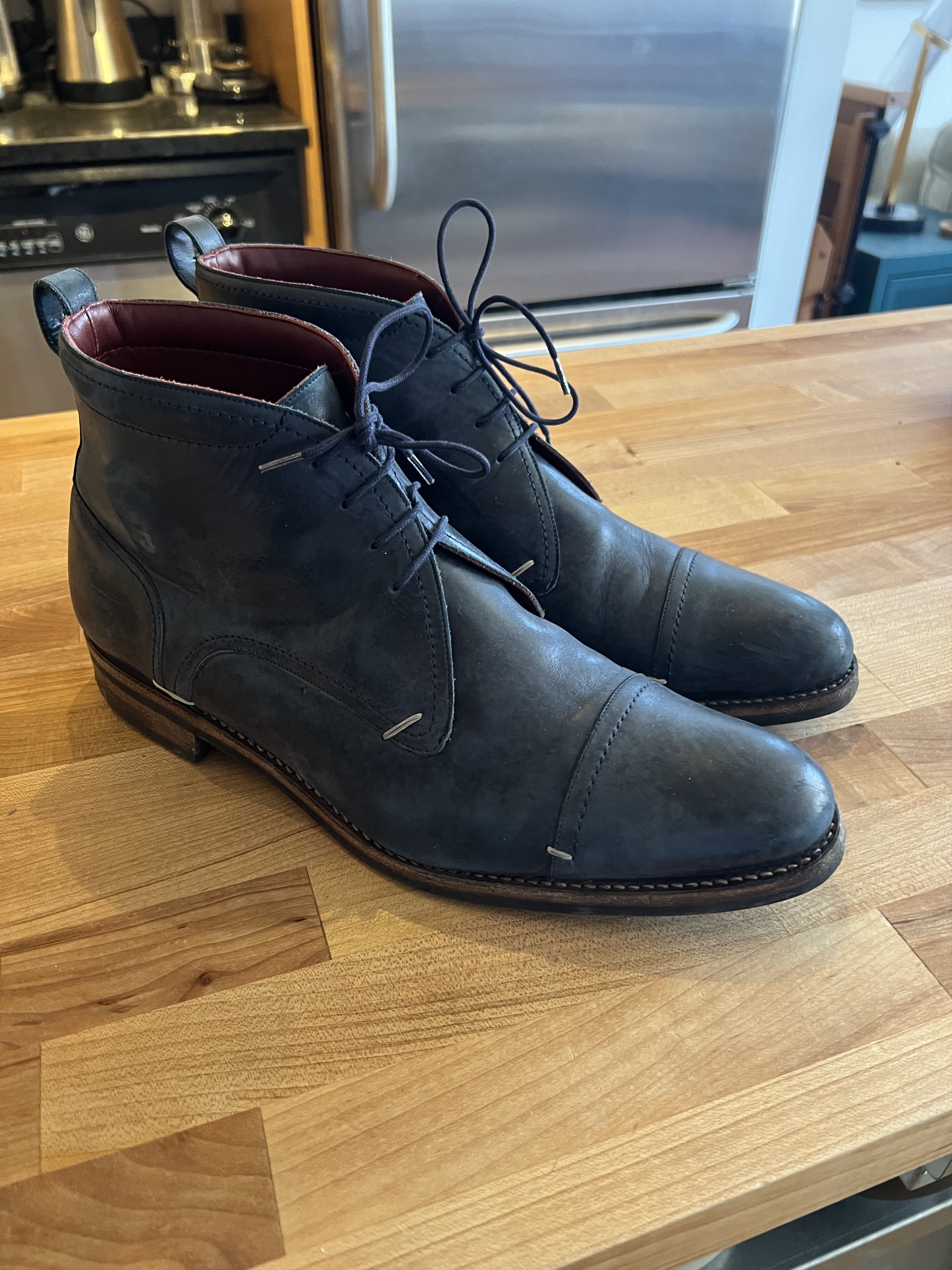Rider Boot Co. Jackson Men’s Dress Boots - Navy - Size: 12