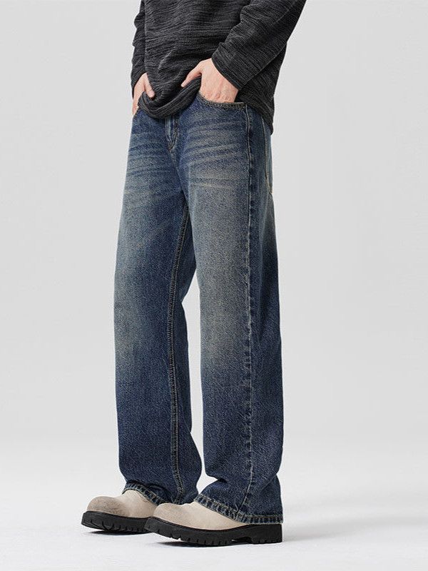 Japanese Brand High street retro men's cleanfit casual straight jeans Size US 32 / EU 48 - 1 Thumbnail