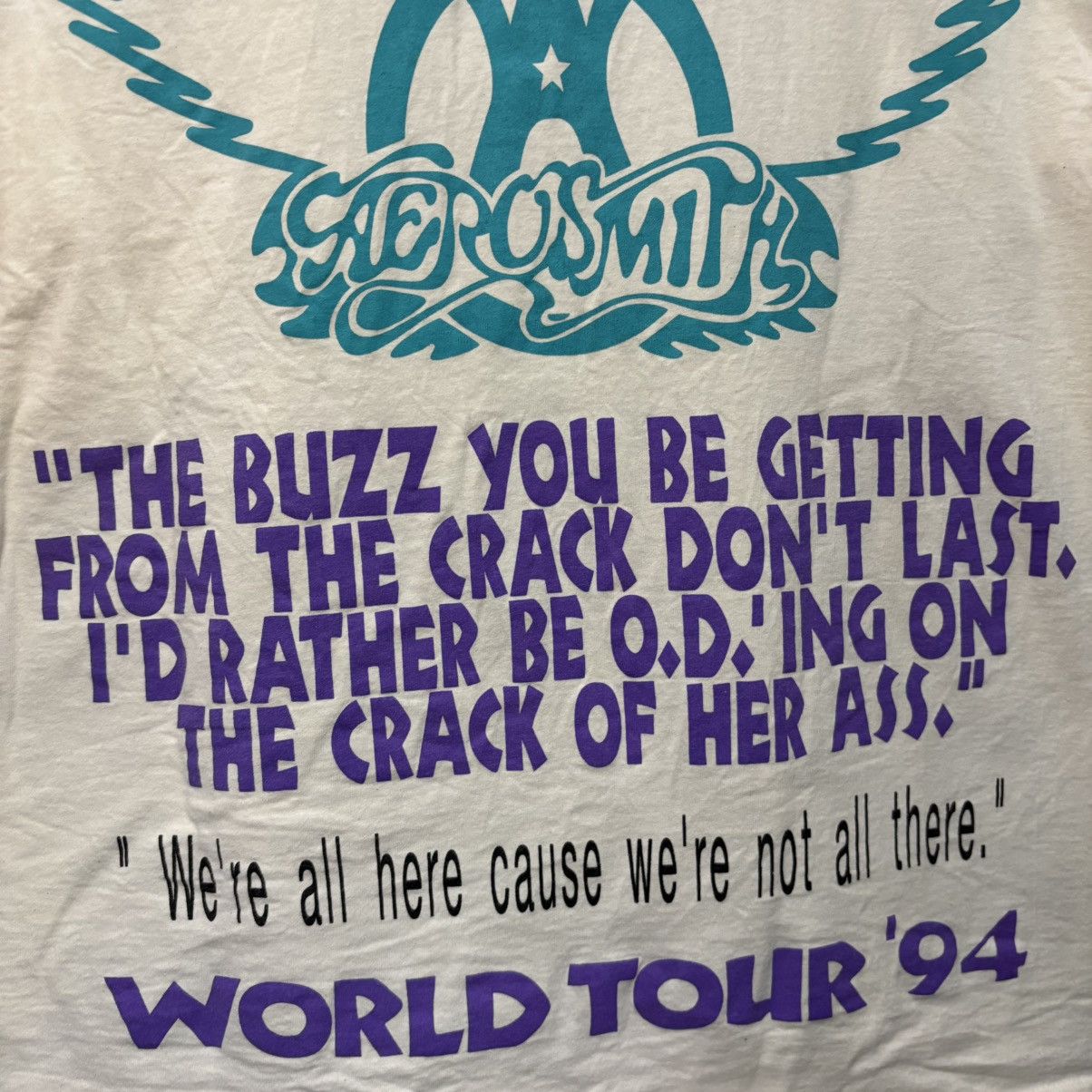 Band Tees Vintage 1994 Get a Grip Aerosmith World Tour Shirt Size US XL / EU 56 / 4 - 5 Thumbnail