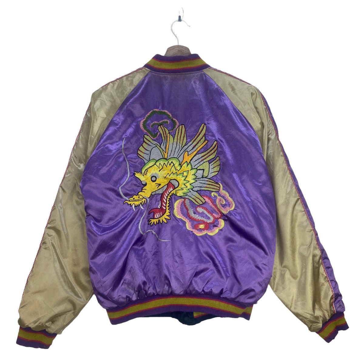 Japanese Brand Vintage 70s Sukajan Dragon Tiger Motorcycle Gang Size US S / EU 44-46 / 1 - 1 Thumbnail