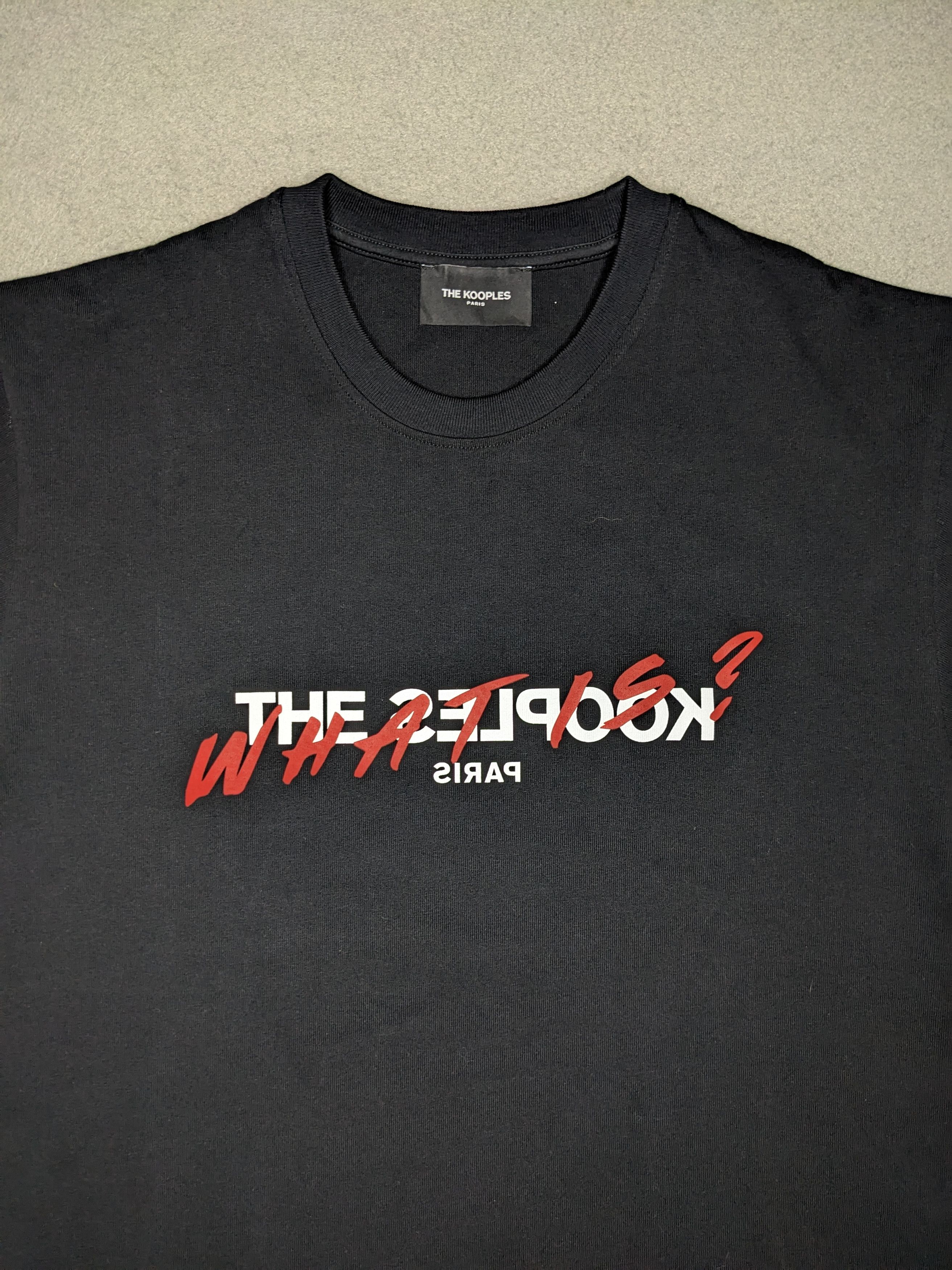 The Kooples The Kooples Paris What Is Shirt Large Graphic Tee Black NWOT Size US L / EU 52-54 / 3 - 2 Thumbnail