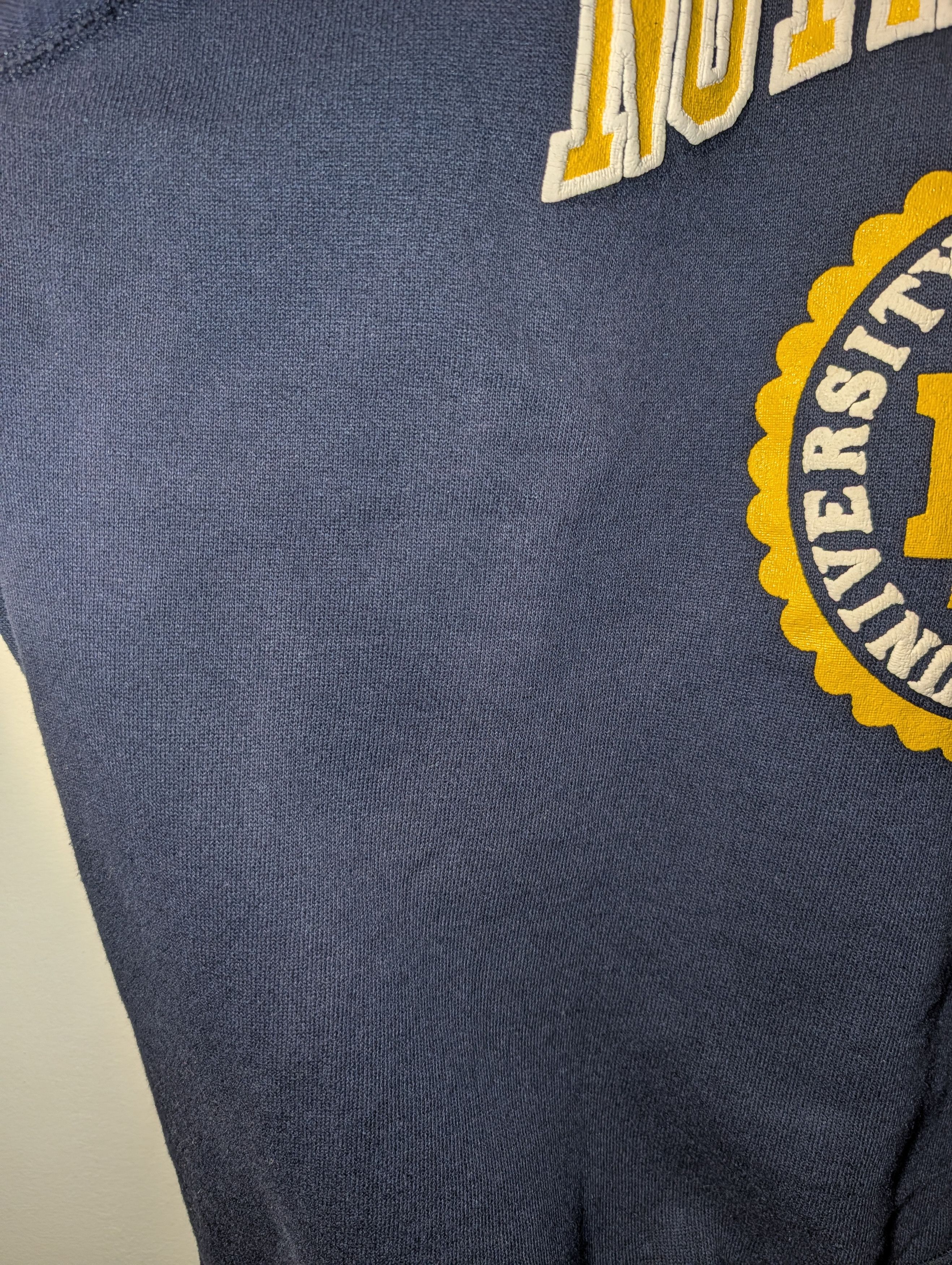 NCAA VTG 90s Notre Dame Fighting Irish Puff Print Sweatshirt Size US L / EU 52-54 / 3 - 6 Thumbnail