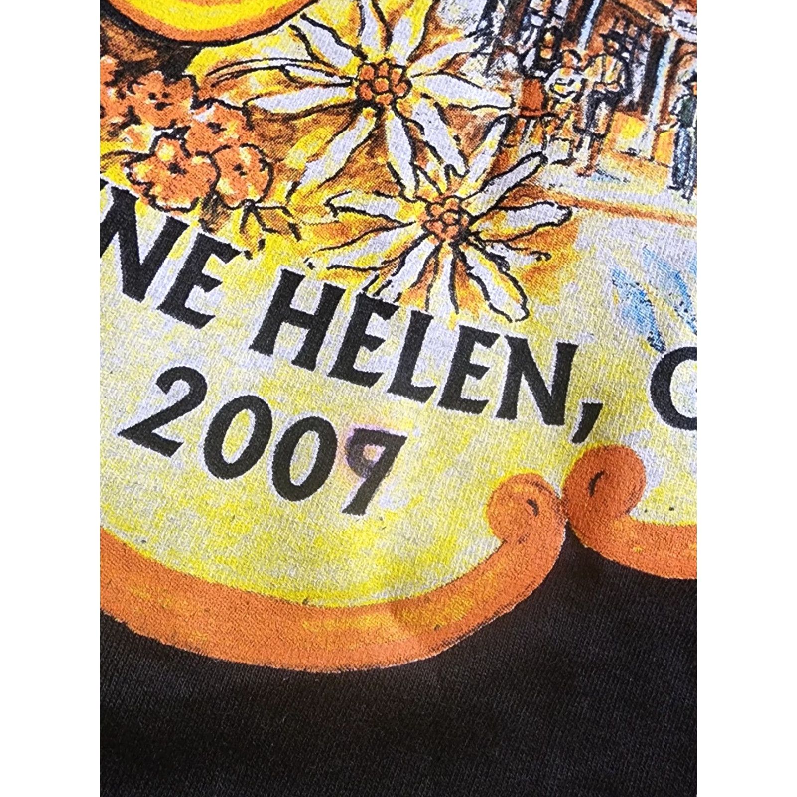 Fruit Of The Loom Mens S Beer T-Shirt Black Short Sleeve Crew Neck Unisex Adults Oktoberfest Alpine Helen Georgia 2000-2009 Germany 2007 2009 Fruit of the Loom Size US S / EU 44-46 / 1 - 4 Thumbnail