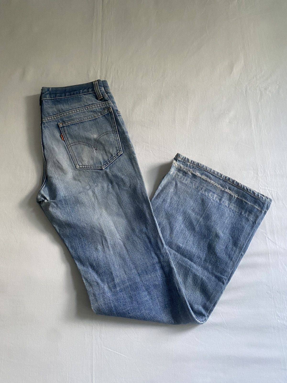 Japanese Brand × Levi's × Vintage 70's Vintage Levi's Orange Tab Repaired Flared Denim Size US 30 / EU 46 - 1 Thumbnail