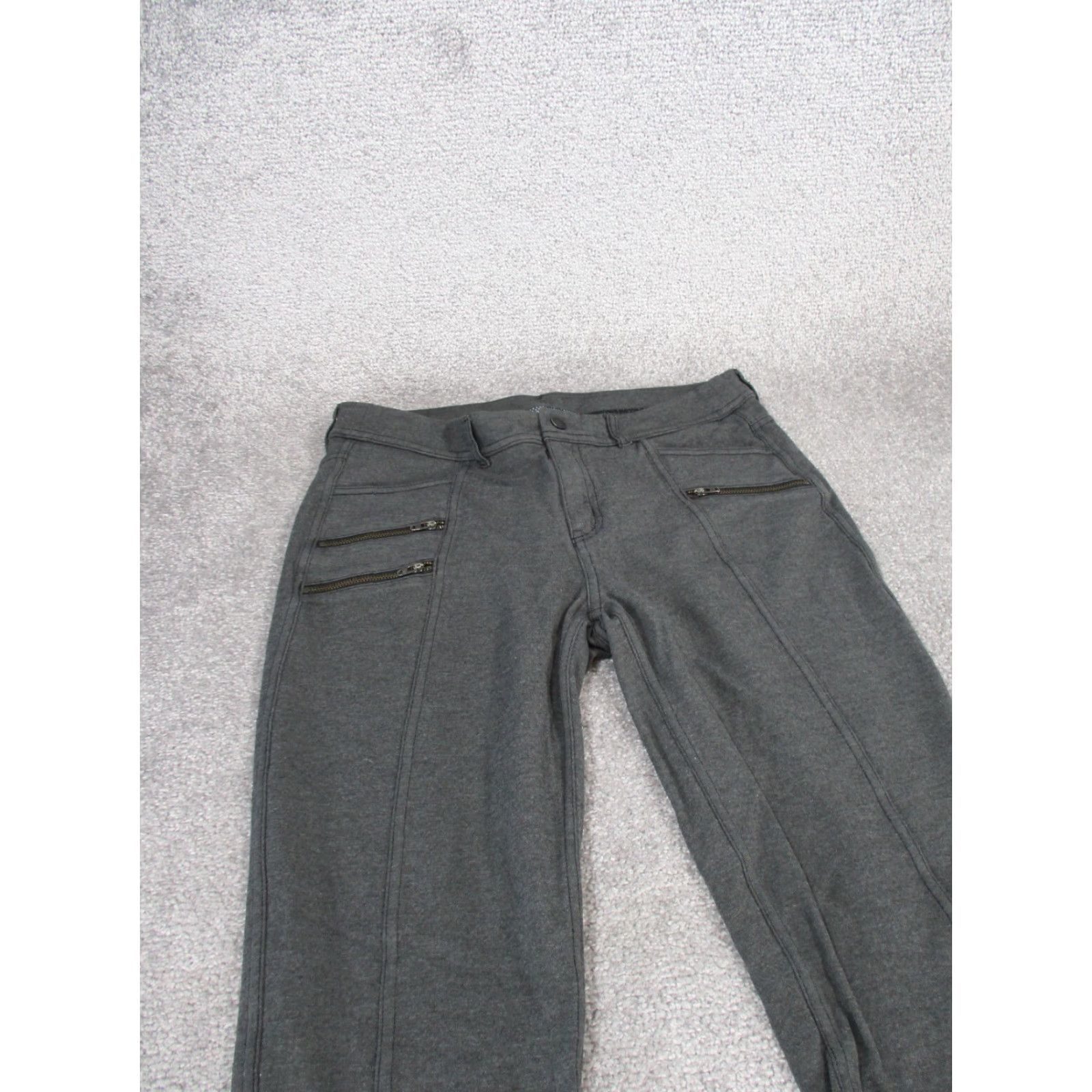 Athleta VINTAGE Athleta Ponte Moto Pants Womens 10 Gray Skinny Jegging 10 Gray Athletic Pants Womens Size 32" / US 10 / IT 46 - 2 Thumbnail