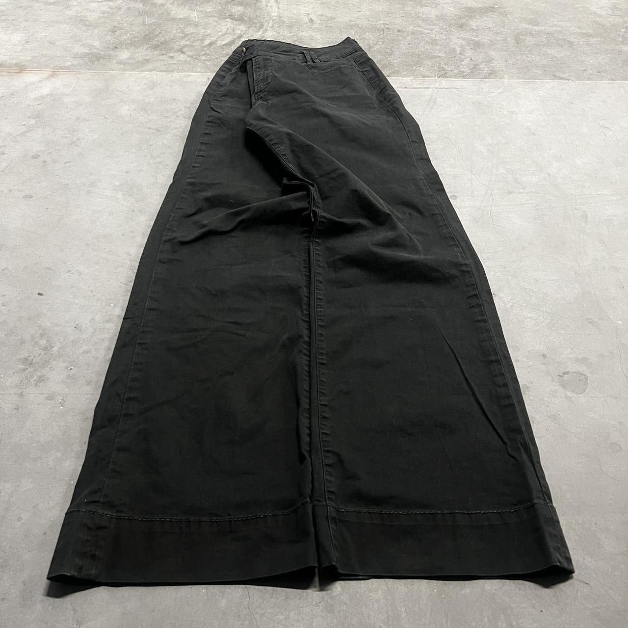 Japanese Brand × Vintage Vintage Y2K/2000s Baggy Wideleg Black Essential Pants! Size US 32 / EU 48 - 2 Thumbnail