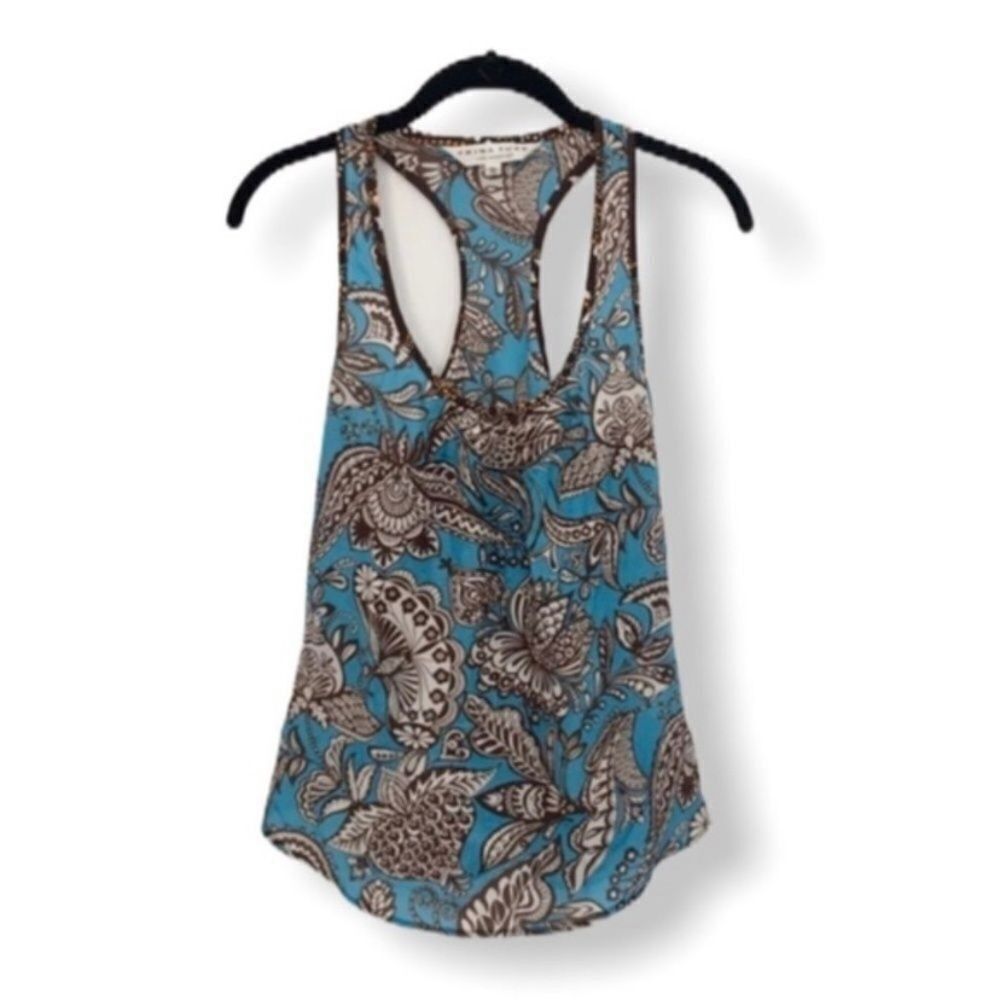 Trina Turk Trina Turk Women’s Silk Racerback Tank Top Size S – Blue But Size S / US 4 / IT 40 - 1 Thumbnail