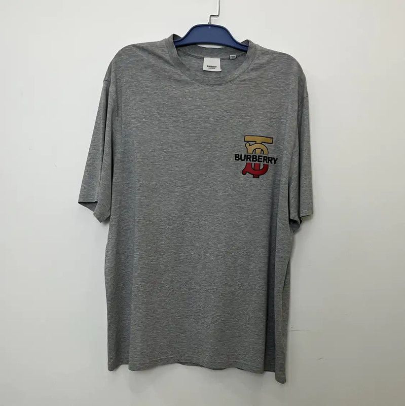 Burberry Burberry Gray Cotton Men’s T-Shirt Size US XL / EU 56 / 4 - 1 Thumbnail