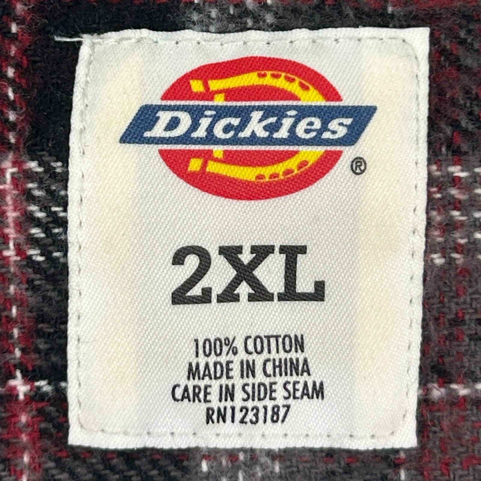 Dickies Dickies Heavyweight Flannel Button Front Shirt Red 2XL XXL Size US XXL / EU 58 / 5 - 4 Thumbnail