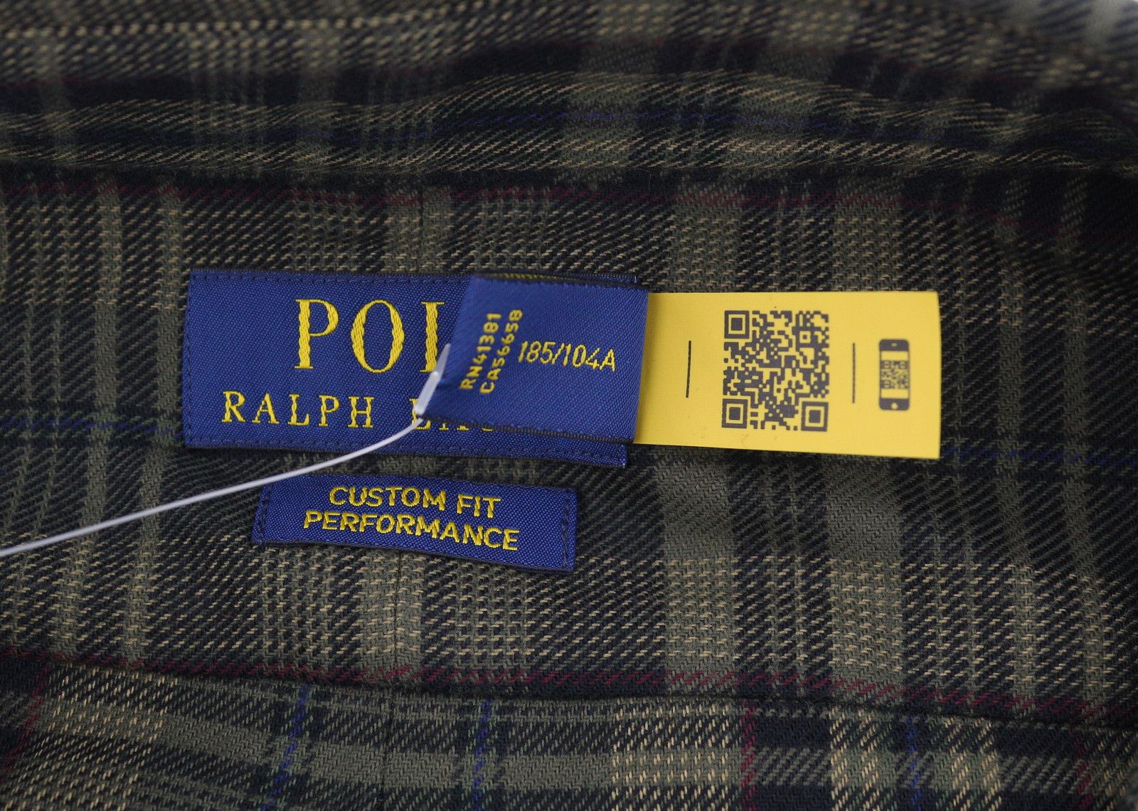 Ralph Lauren XL Green Flannel Plaid Custom Fit Button-Down 87034 Size US XL / EU 56 / 4 - 8 Thumbnail