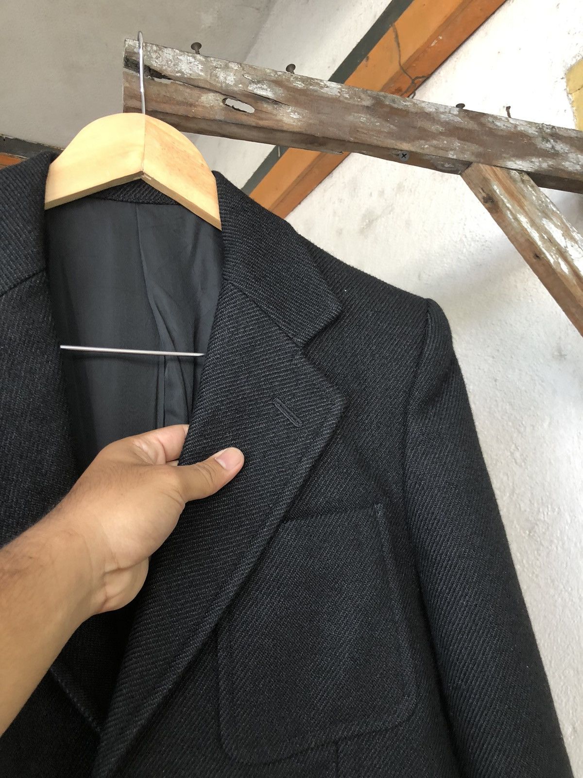 5351 POUR LES HOMMES 5351 Pour Les Hommes Black Wool Lined Single Breasted Blazer Size US M / EU 48-50 / 2 - 5 Thumbnail