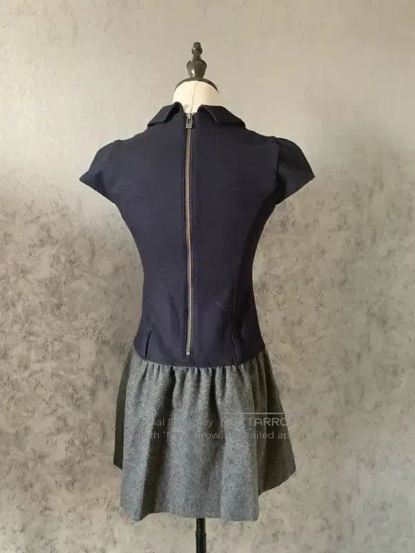 Burberry Colorblock Wool Midi Dress for Women.