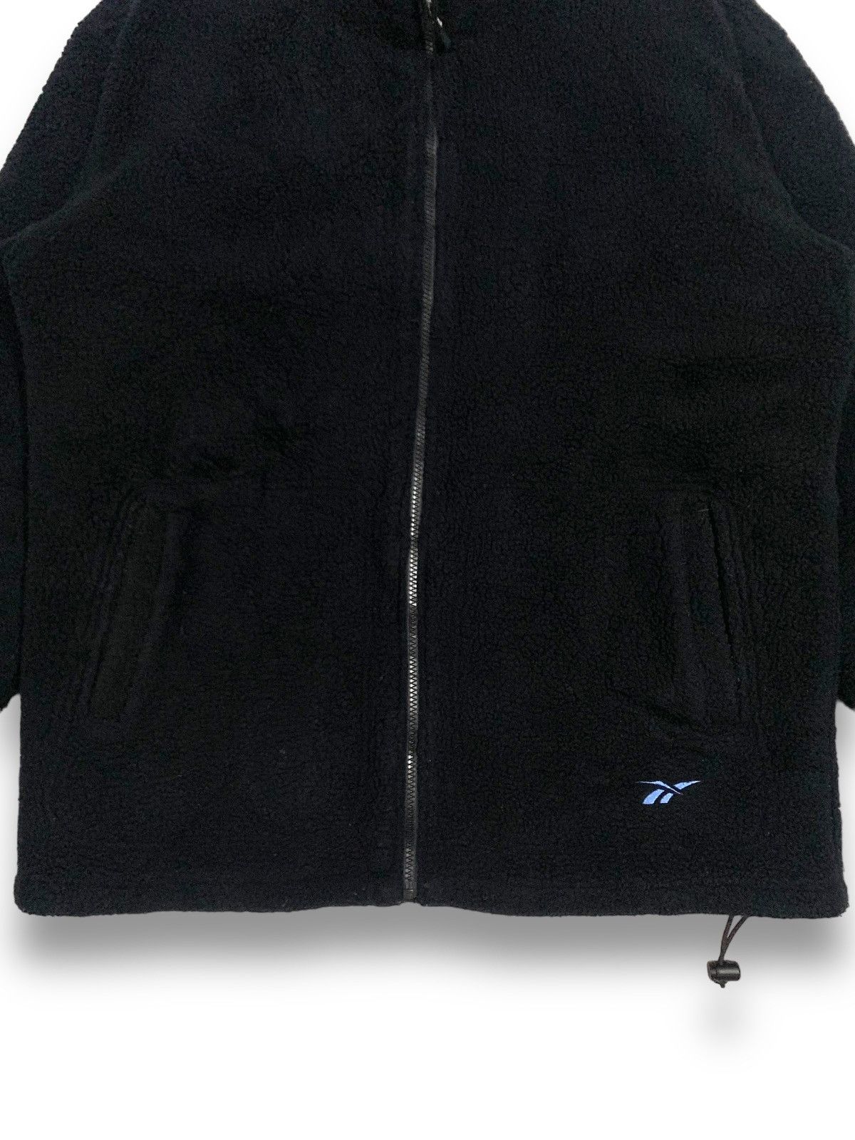 Reebok Vintage 90s Reebok Full Zip Navy Deep Pile Fleece Jacket Size US L / EU 52-54 / 3 - 8 Thumbnail