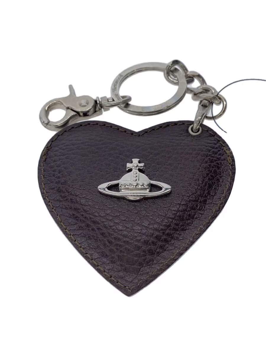 Vivienne Westwood Leather Heart Orb Keyring Size ONE SIZE - 1 Thumbnail