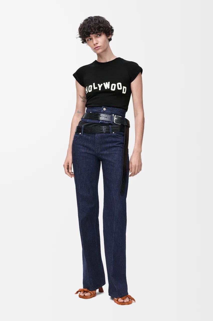 Loewe o1loc1c0525 Small Fit T-Shirt in Black Size XS / US 0-2 / IT 36-38 - 2 Thumbnail