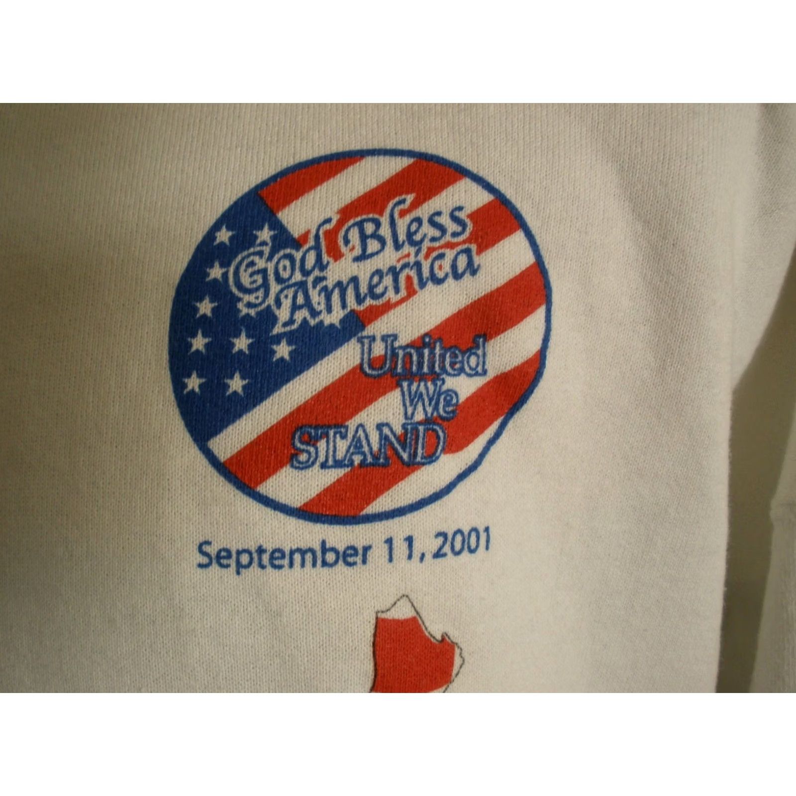 Fruit Of The Loom VINTAGE God Bless America Statue of Liberty Sept 11 2001 Sweatshirt XL White Fruit of the Loom Unisex Sweatshirt Size US XL / EU 56 / 4 - 3 Thumbnail