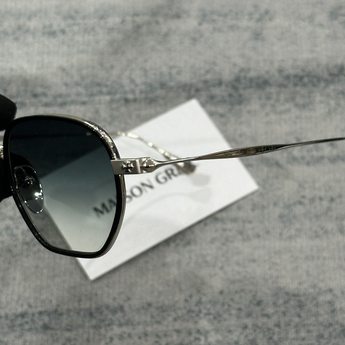 Chrome Hearts CHROME HEARTS BONE PRONE I BK/SS SUNGLASSES Size ONE SIZE - 5 Thumbnail
