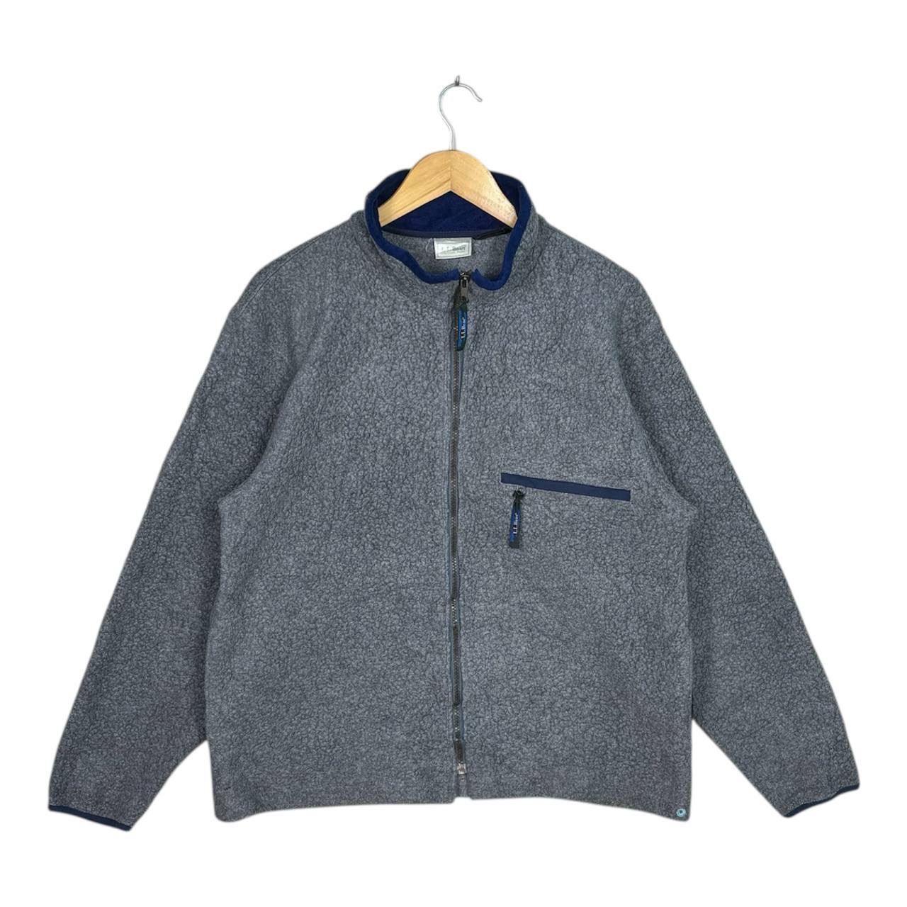 L.L. Bean Vtg L.L.Bean Sherpa Fleece Jacket Grey Deep Pile Size US M / EU 48-50 / 2 - 1 Thumbnail