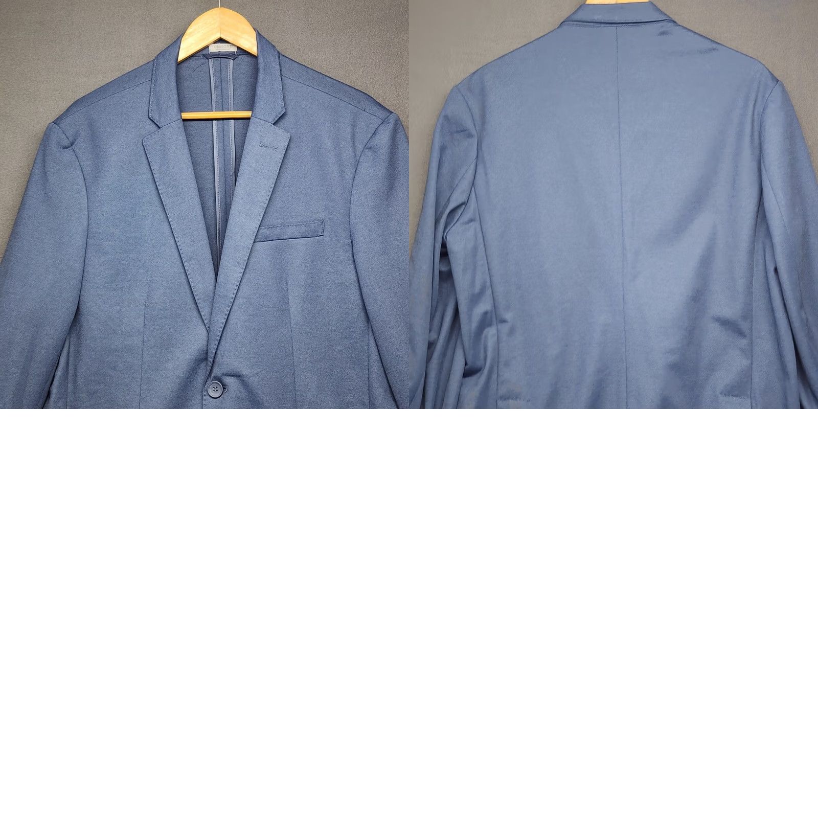 Vintage Giasone Blazer Mens M Blue Knit Stretch Sport Coat Casual Unstructured Jacket Size 40R - 9 Thumbnail