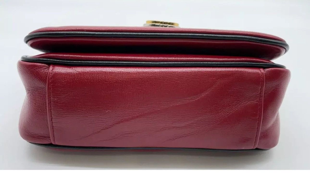 Gucci Authentic GUCCI G Interlocking Leather Chain Red Size ONE SIZE - 4 Thumbnail