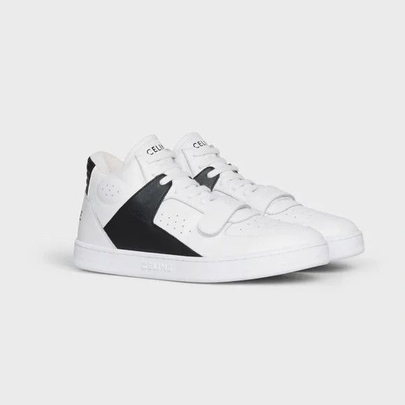 Celine o1bcso1str0625 343193338C Hi-Top Sneakers Optic White/ Black Size US 8 / IT 38 - 2 Thumbnail