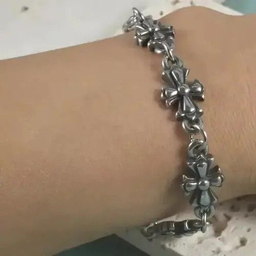 VIBE Cross Bracelet for Men Women,Punk Hip Hop Unisex Style Size ONE SIZE - 5 Thumbnail