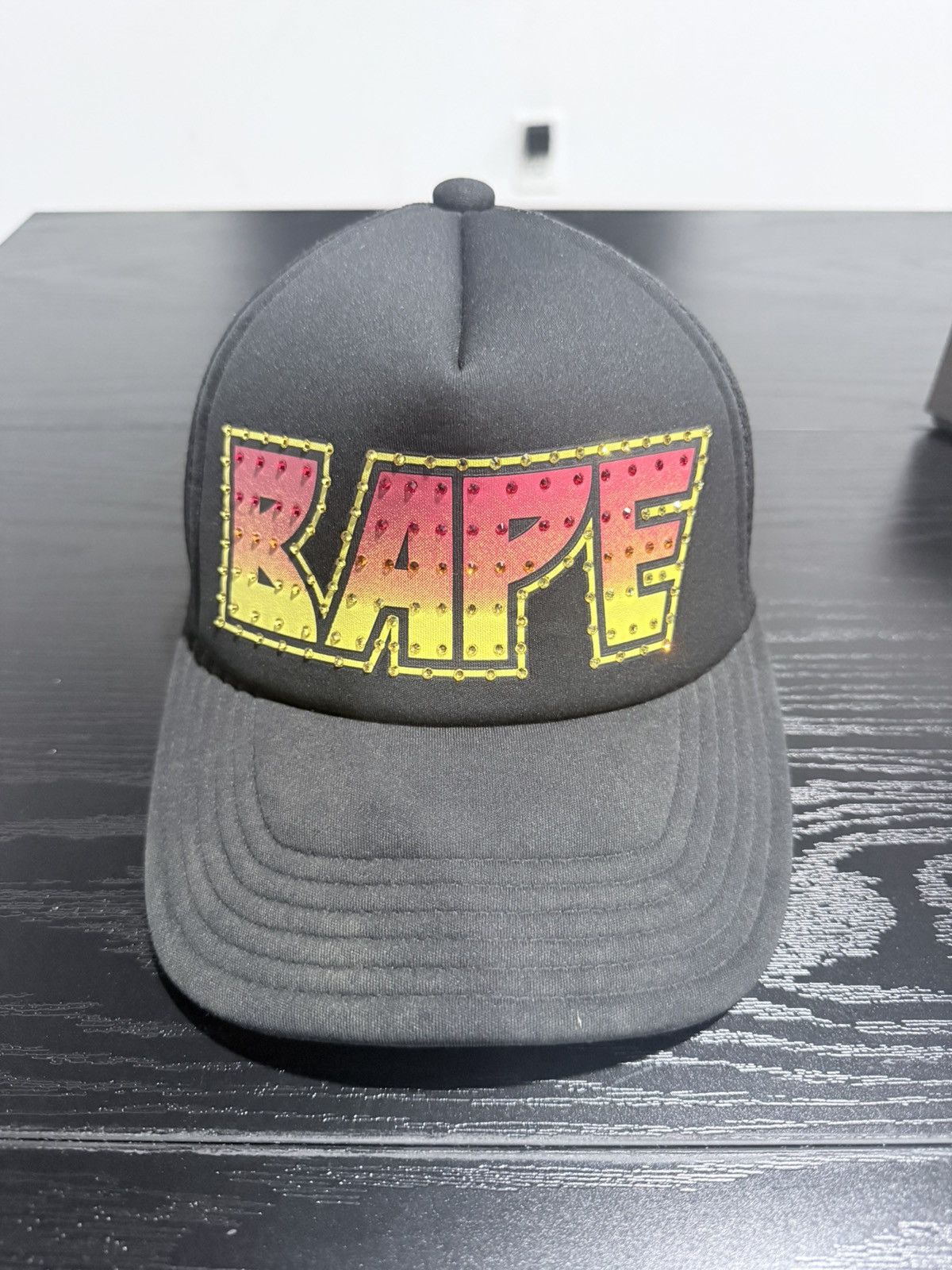 Bape Kiss Font Trucker Hat