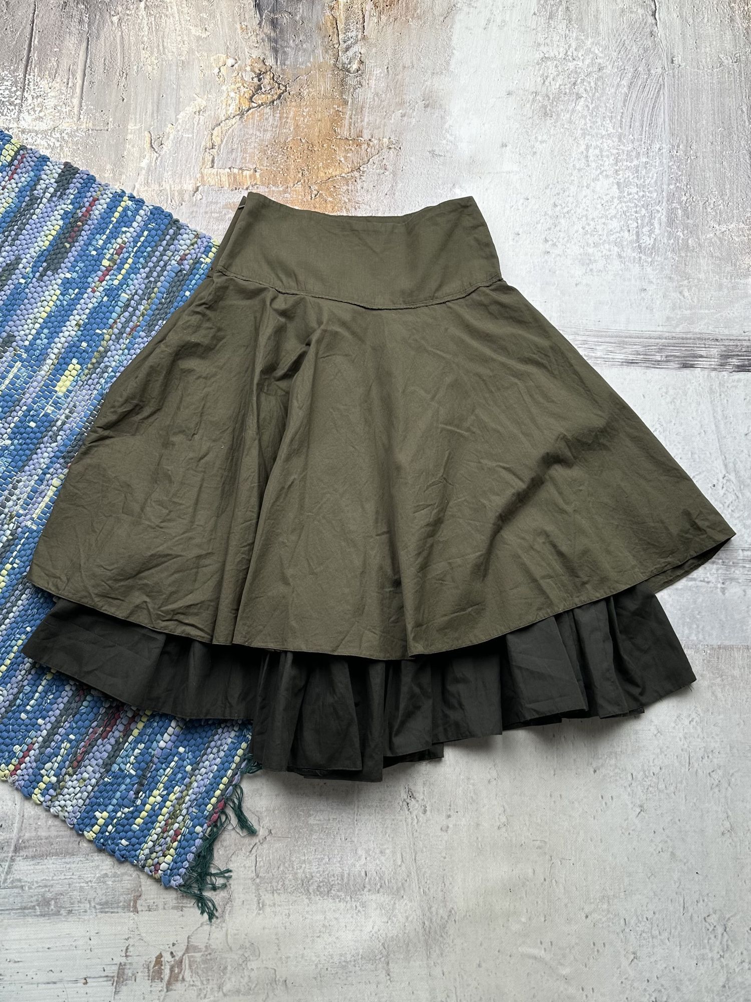 Vintage Vintage Baggy Flared Skirt A453(15) Size 28" / US 6 / IT 42 - 5 Thumbnail