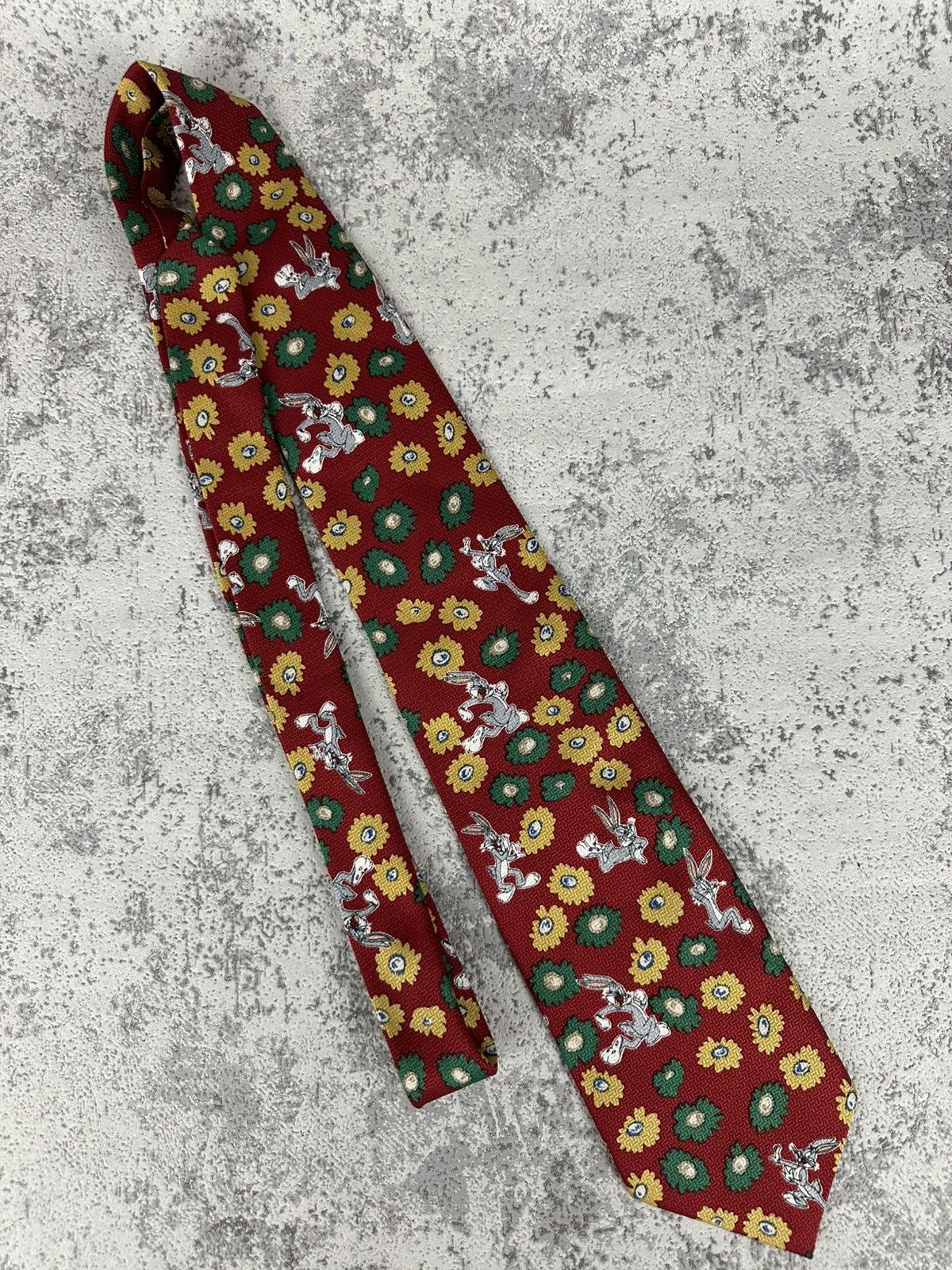 Cartoon Network Looney Tunes 1995 Warner Bros Vintage Tie Floral Size ONE SIZE - 1 Thumbnail