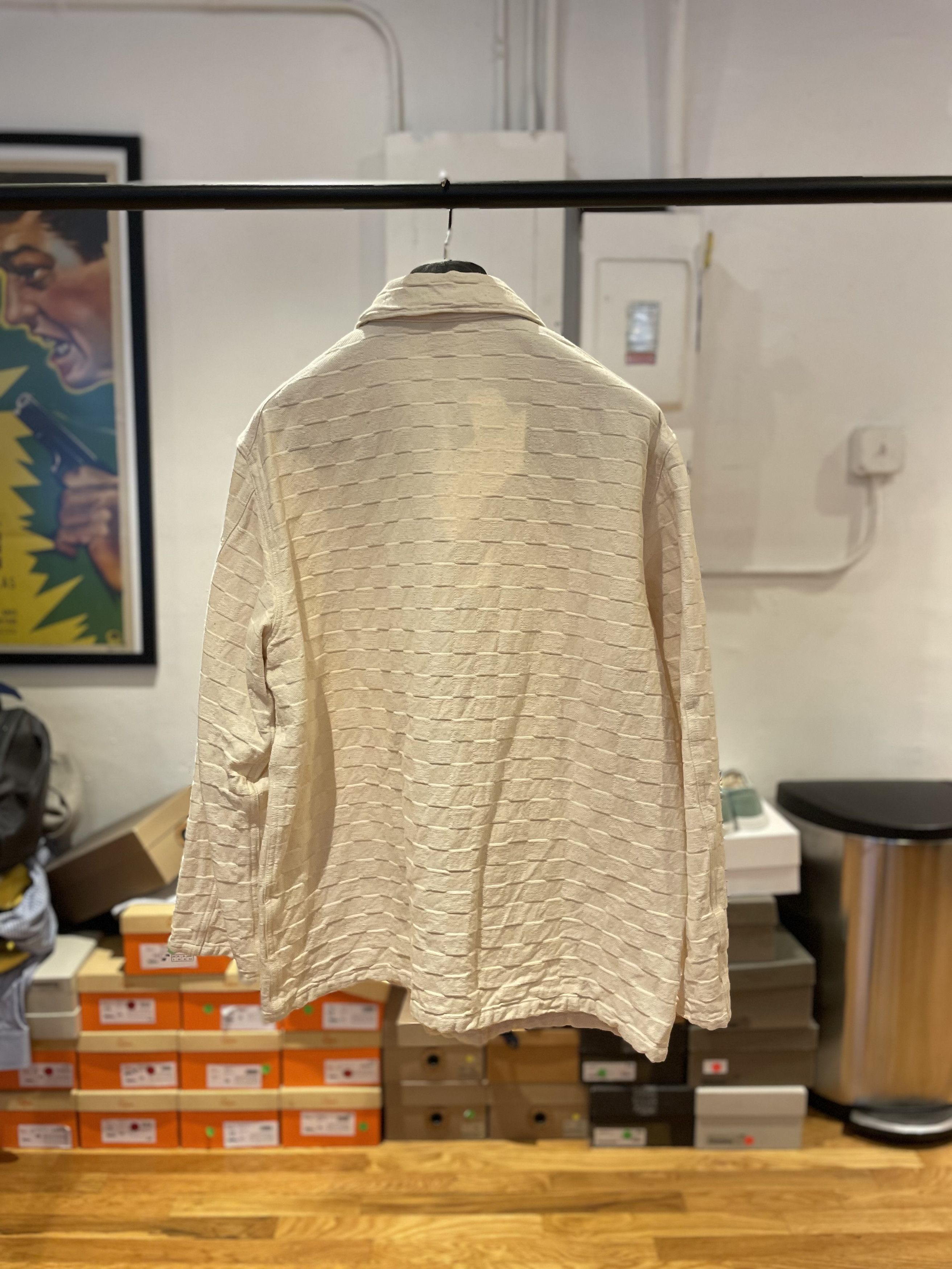 Niche SS21 Coverall Jacket in Ivory Checkered Woven Cotton Size US M / EU 48-50 / 2 - 5 Thumbnail