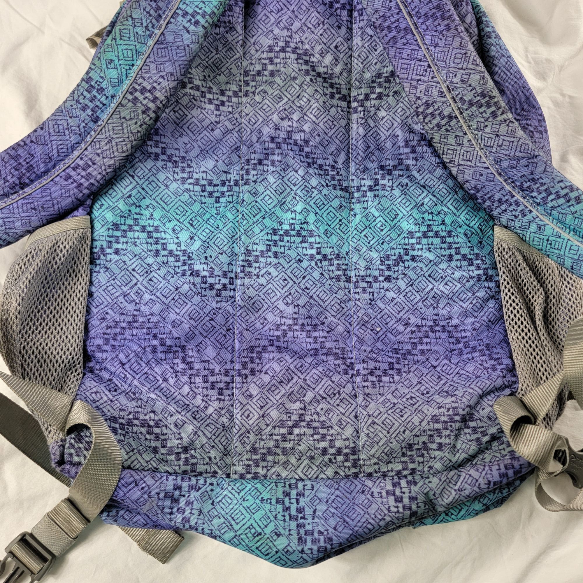 L.L. Bean Deluxe Book Pack Backpack Purple Blue Teal