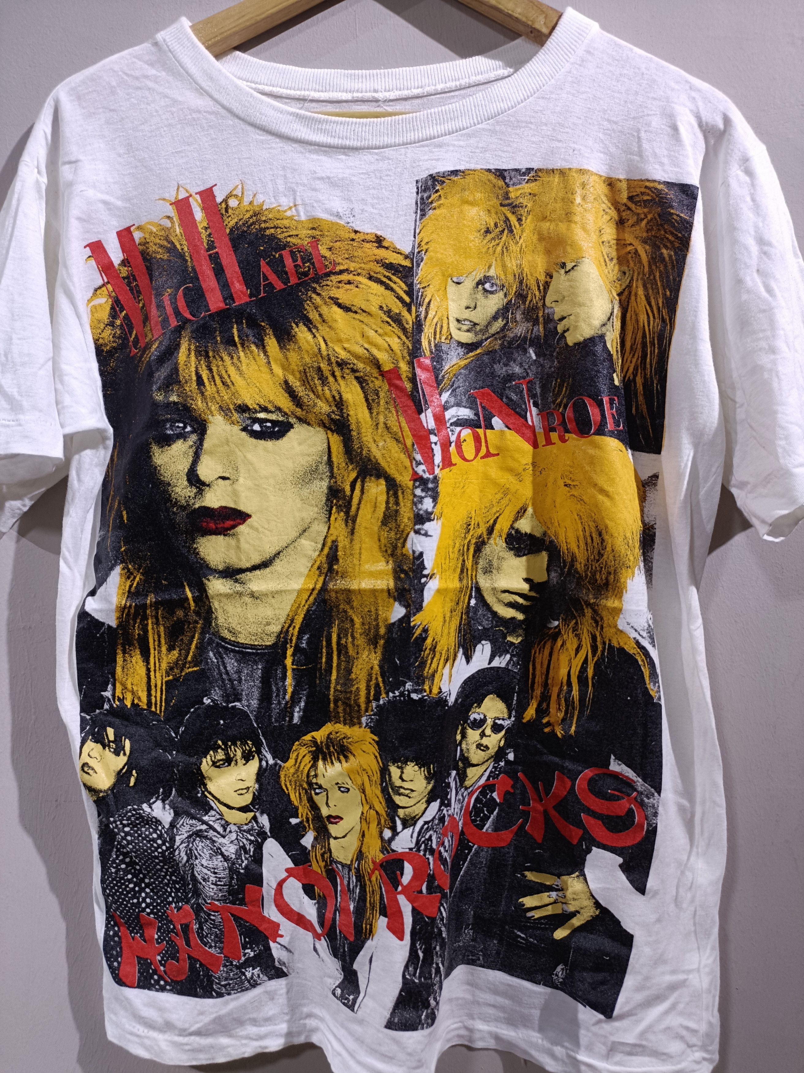 Band Tees × Vintage Vintage 80s Michael Monroe Hanoi Rock Glam Rock Shirt Promo Size US M / EU 48-50 / 2 - 2 Thumbnail