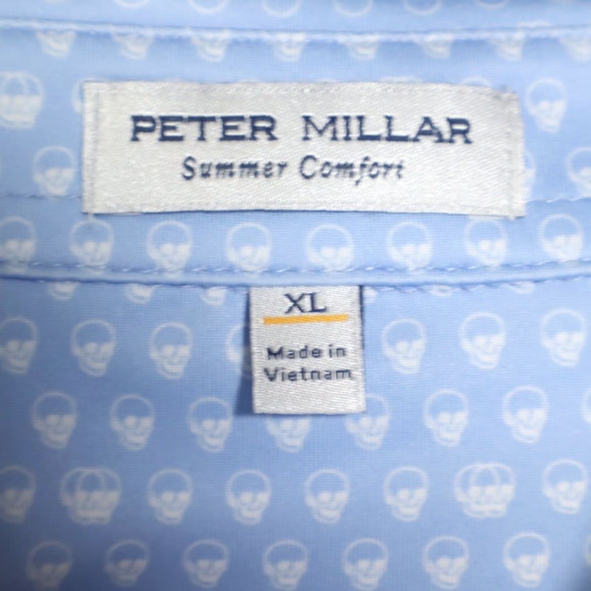 Peter Millar Peter Millar Skull Seeing Double Summer Comfort Polo Shirt Blue Men's XL Shirt Size US XL / EU 56 / 4 - 5 Thumbnail