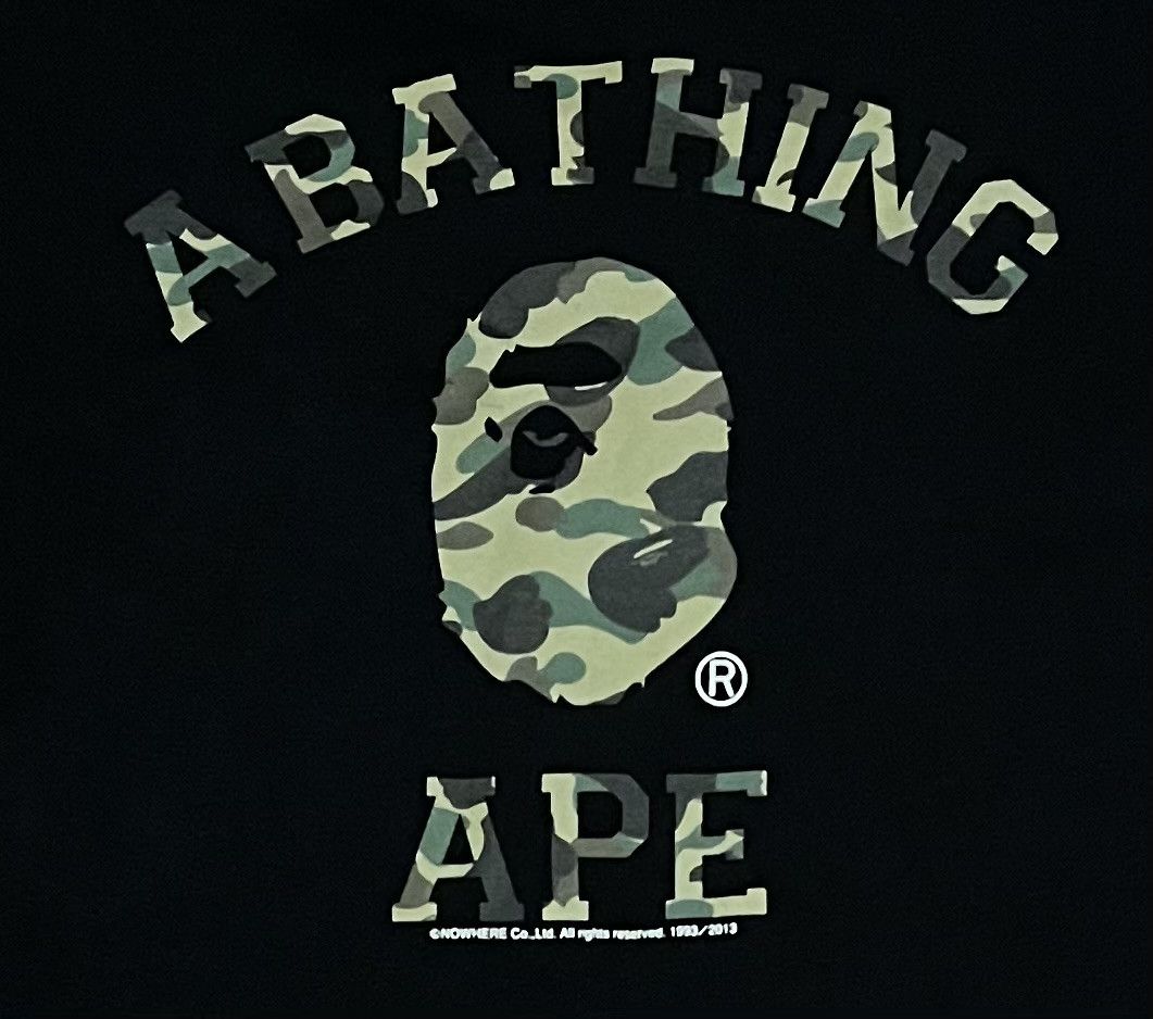 Bape Bape camo logo tee shirt Size US S / EU 44-46 / 1 - 3 Thumbnail