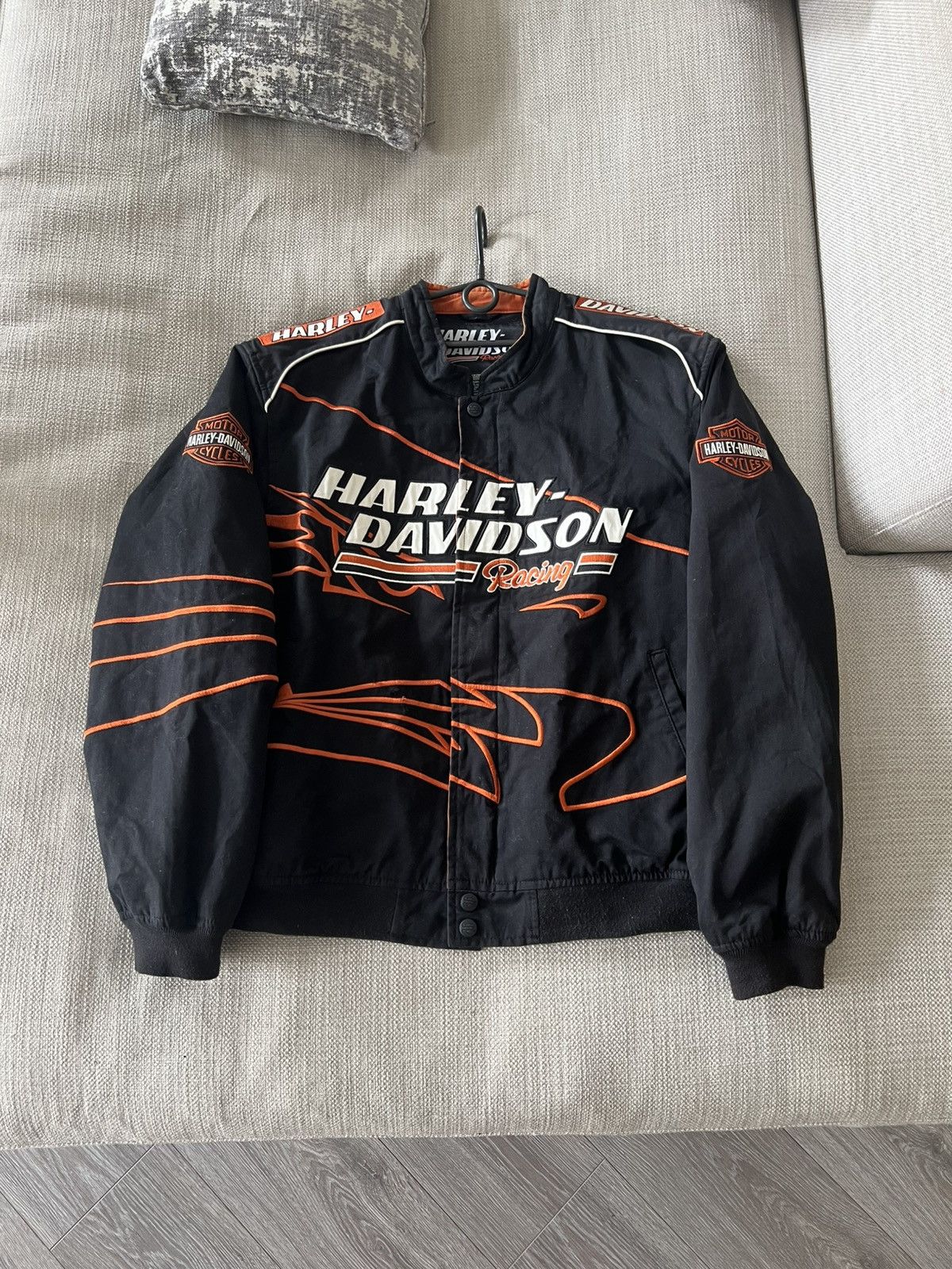 Harley Davidson × Vintage Vintage 💥 Harley Davidson Racing Jacket Size US XL / EU 56 / 4 - 4 Thumbnail
