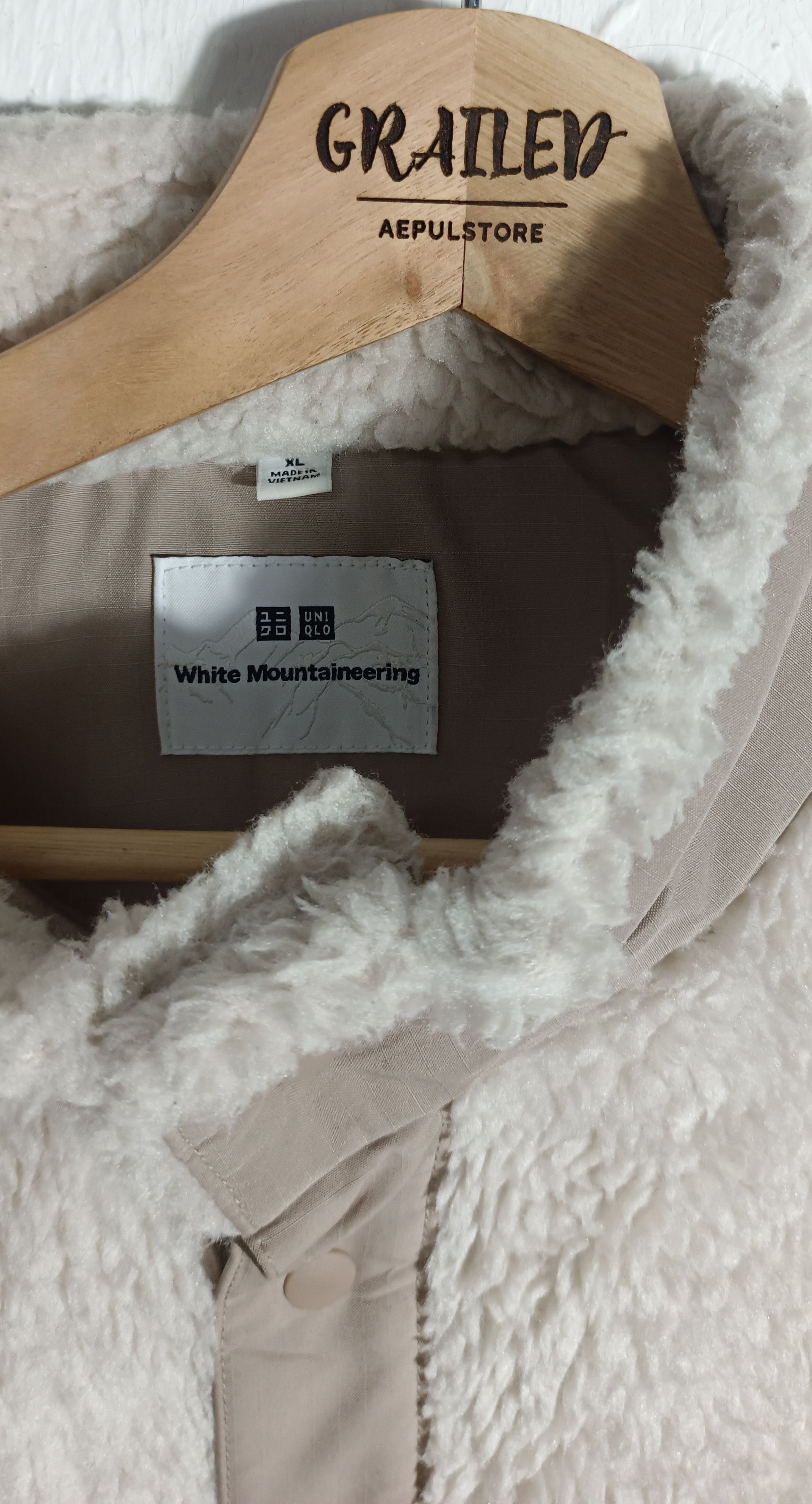 White Mountaineering White Mountaineering Uniqlo Sherpa Fleece White Sweatshirt Size US XL / EU 56 / 4 - 7 Thumbnail