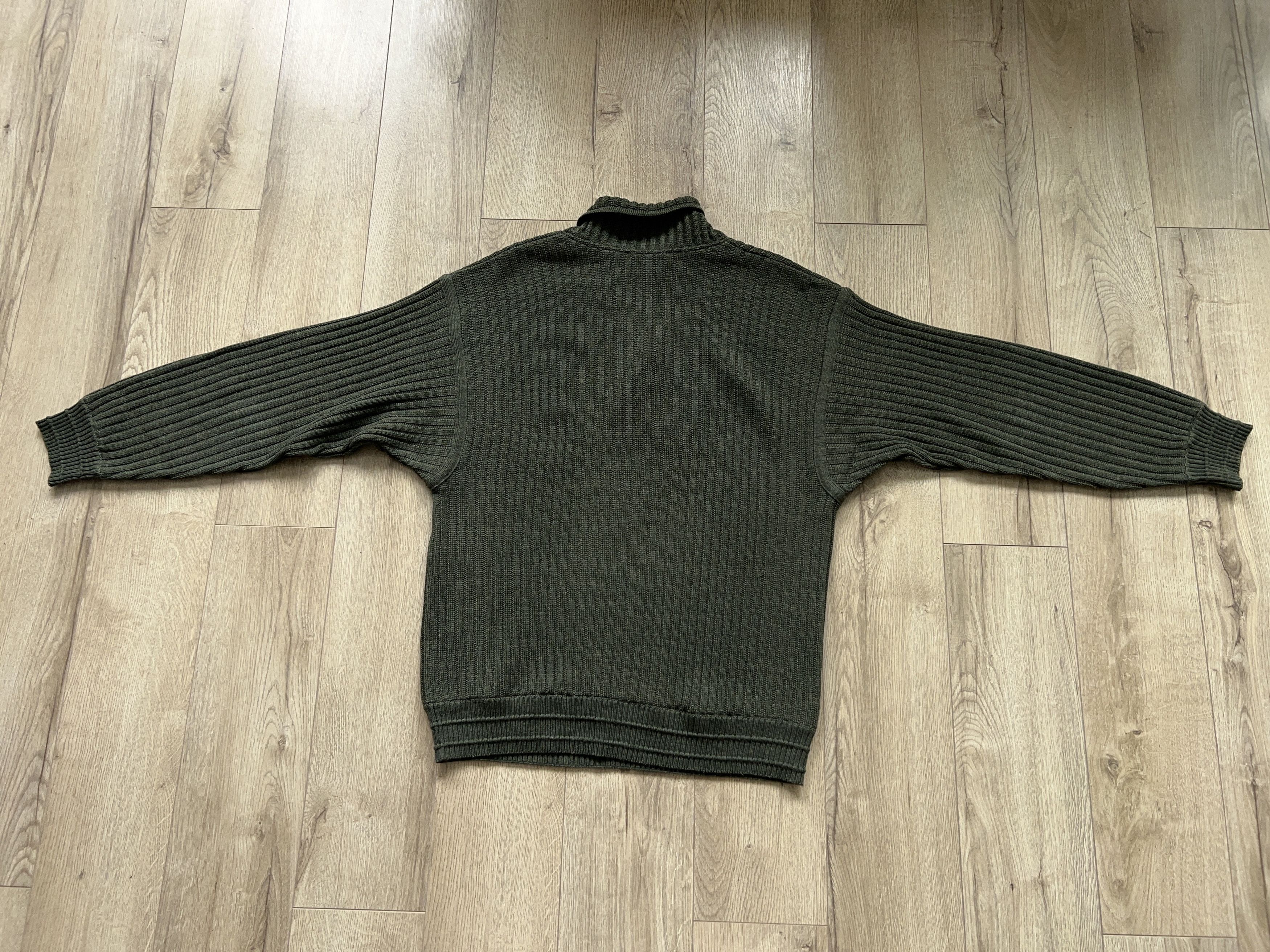 Carlo Colucci × Vintage Mens 1990s Mens Carlo Colucci Sweater Pullover V Neck Green Size US L / EU 52-54 / 3 - 10 Thumbnail